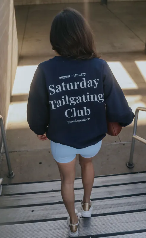 charlie southern: saturday tailgating club sweatshirt - navy sold by RIFFRAFF