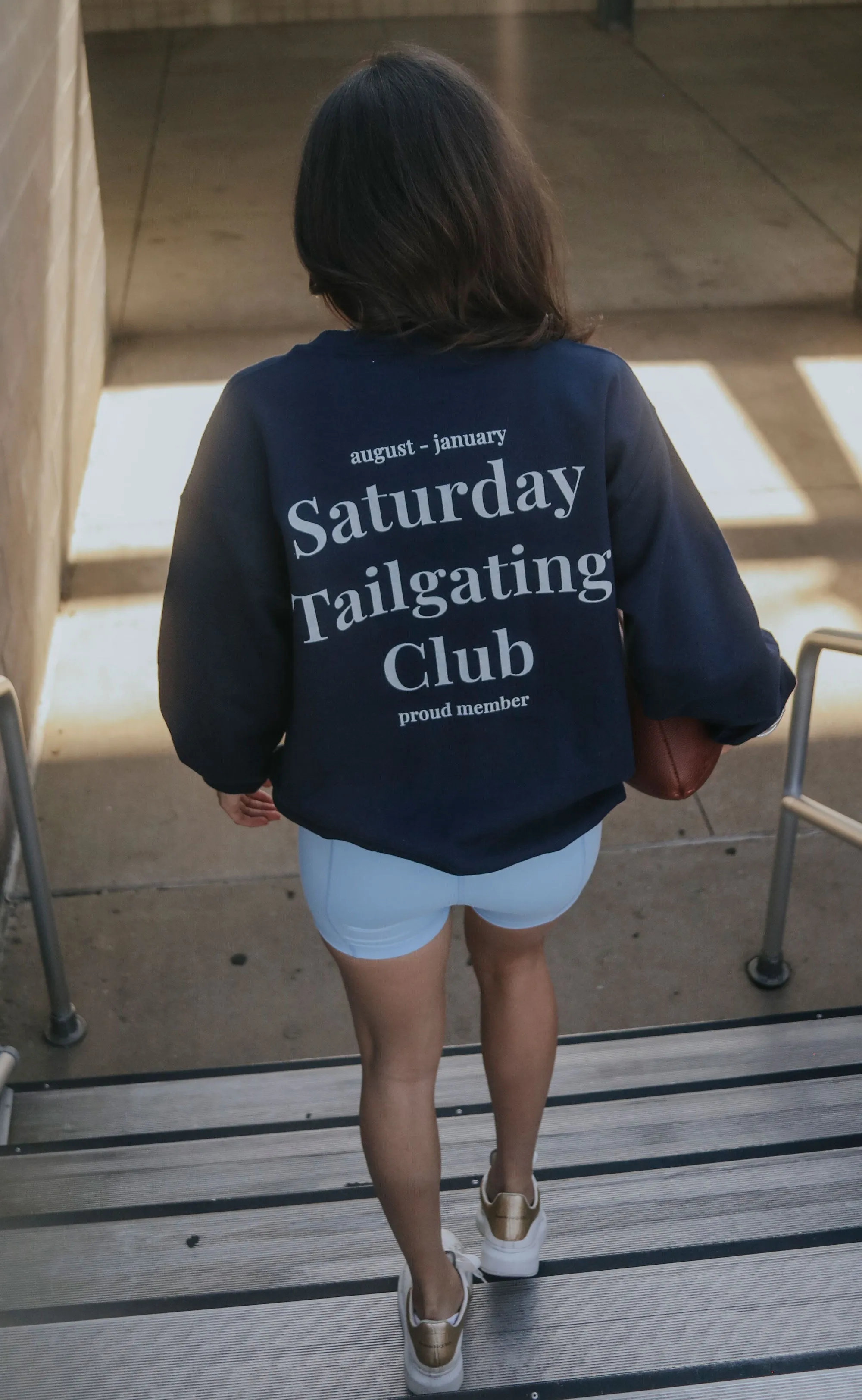 charlie southern: saturday tailgating club sweatshirt - navy sold by RIFFRAFF