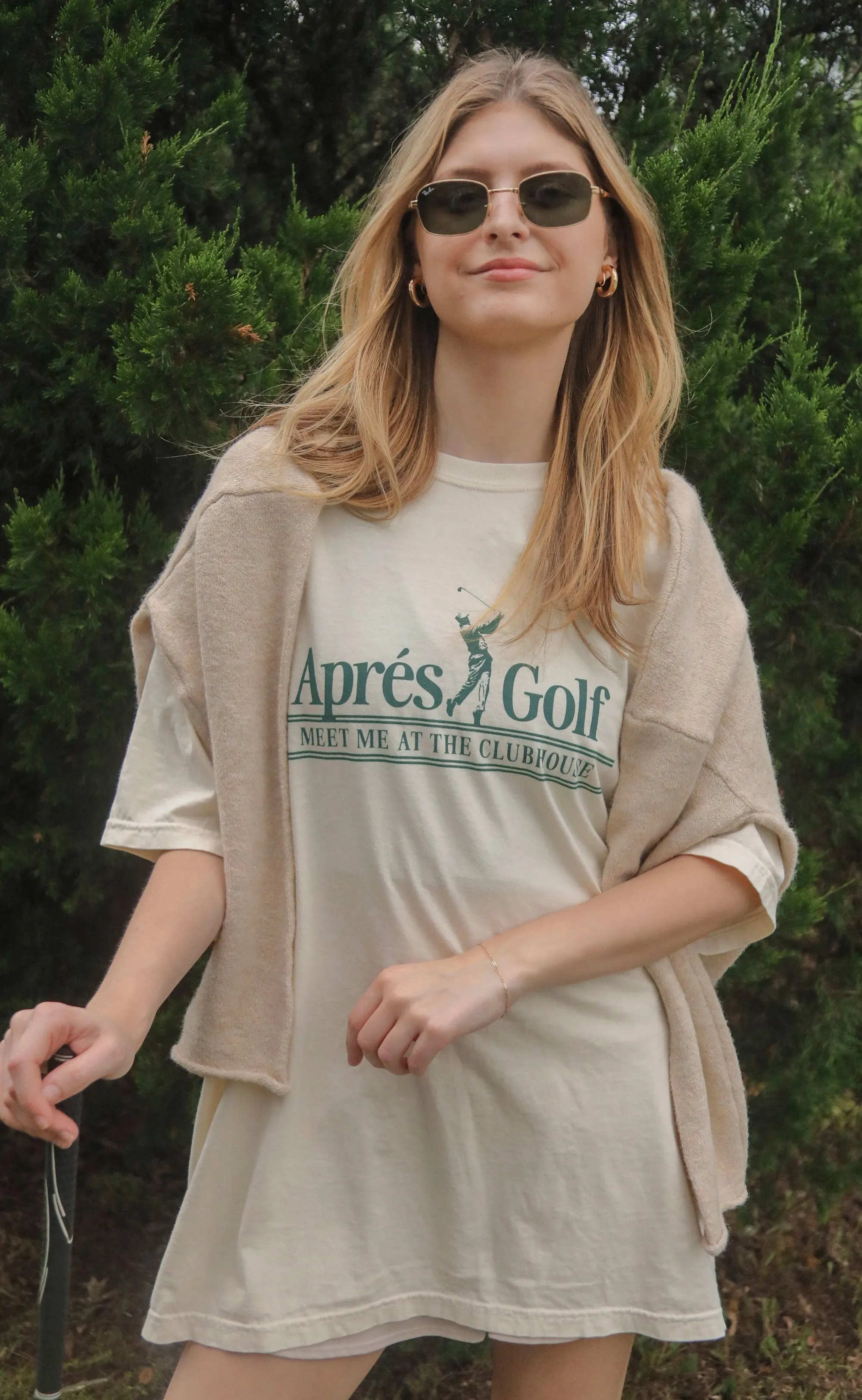 friday + saturday: apres golf t shirt sold by RIFFRAFF