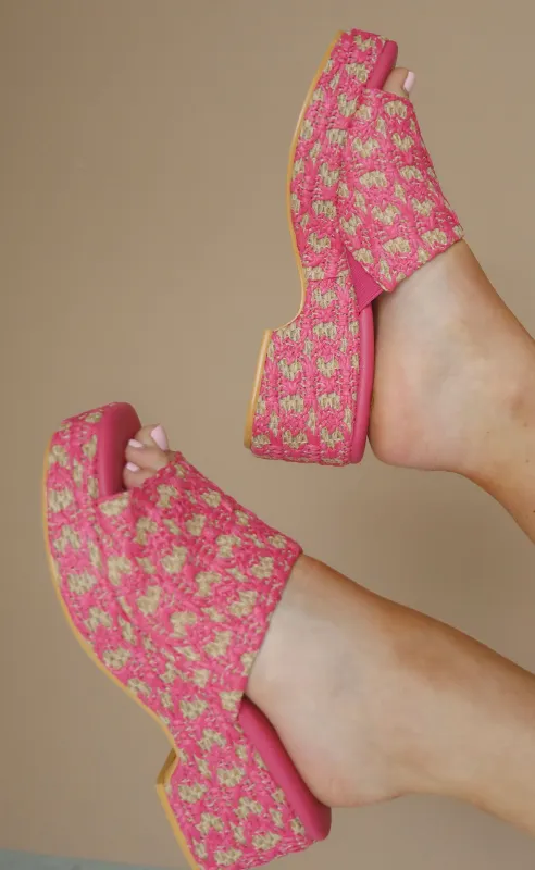 matisse: cruz platform heel - pink sold by RIFFRAFF