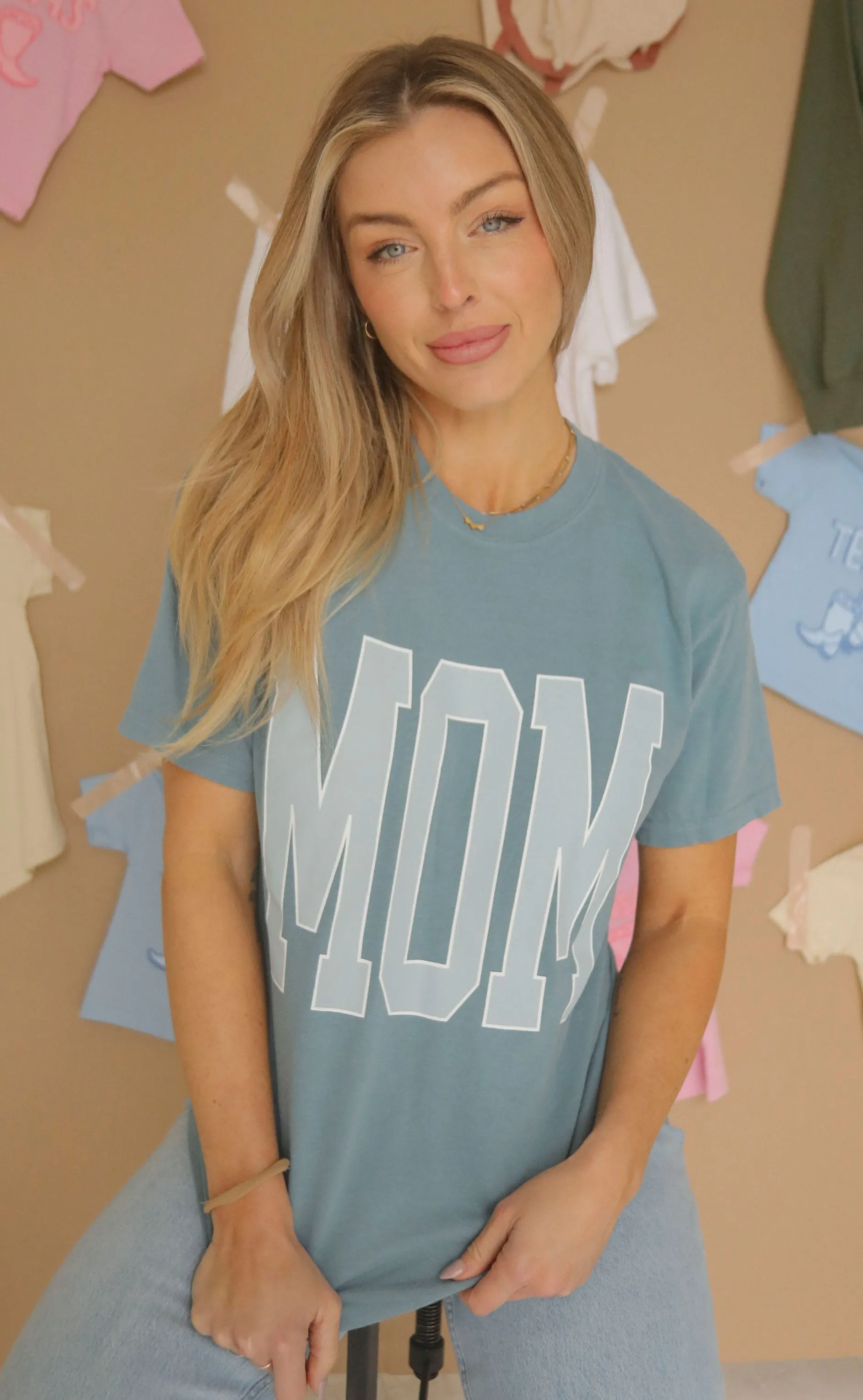 charlie southern: mom t shirt - blue sold by RIFFRAFF product image thumbnail 4