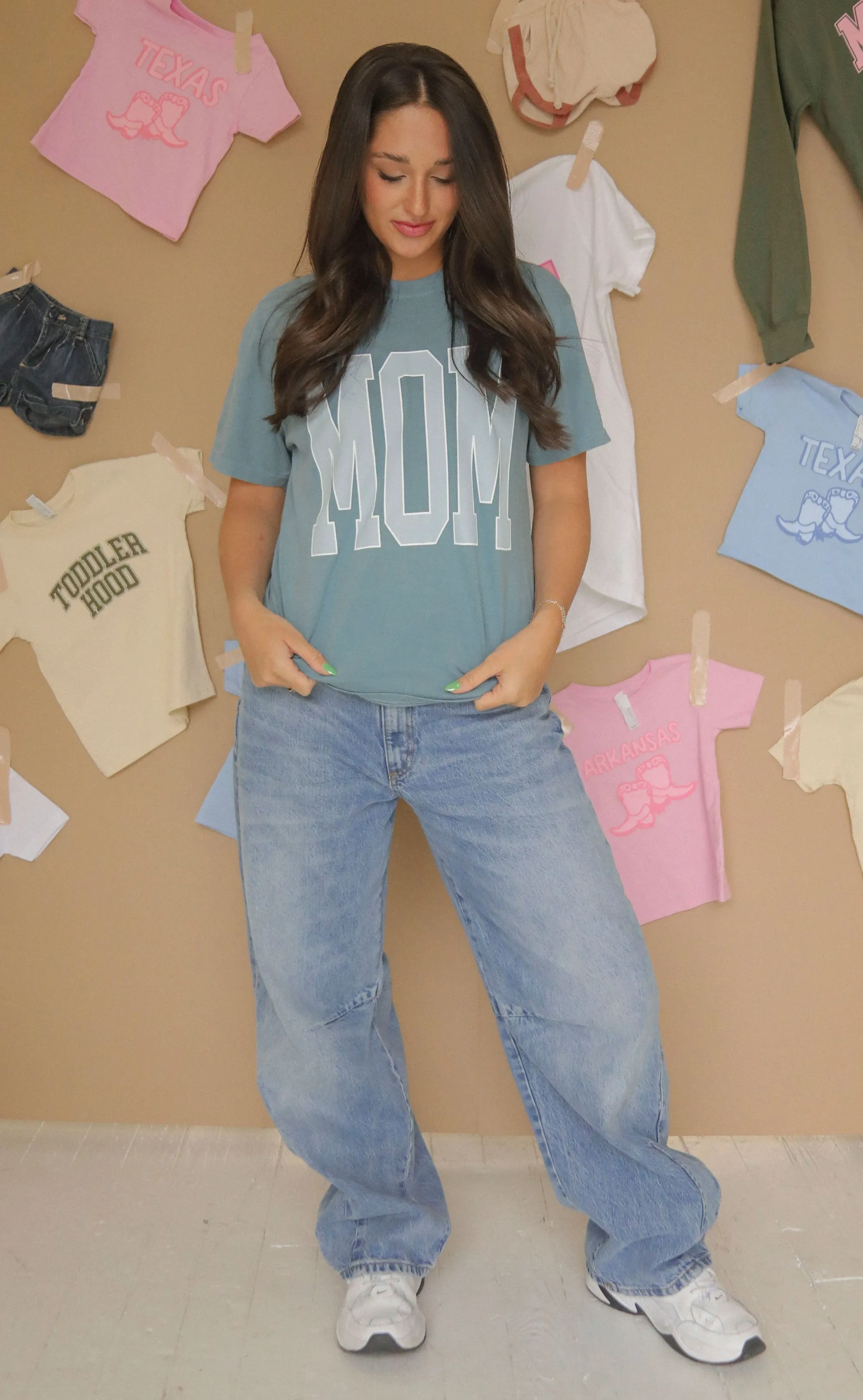 charlie southern: mom t shirt - blue sold by RIFFRAFF product image thumbnail 3