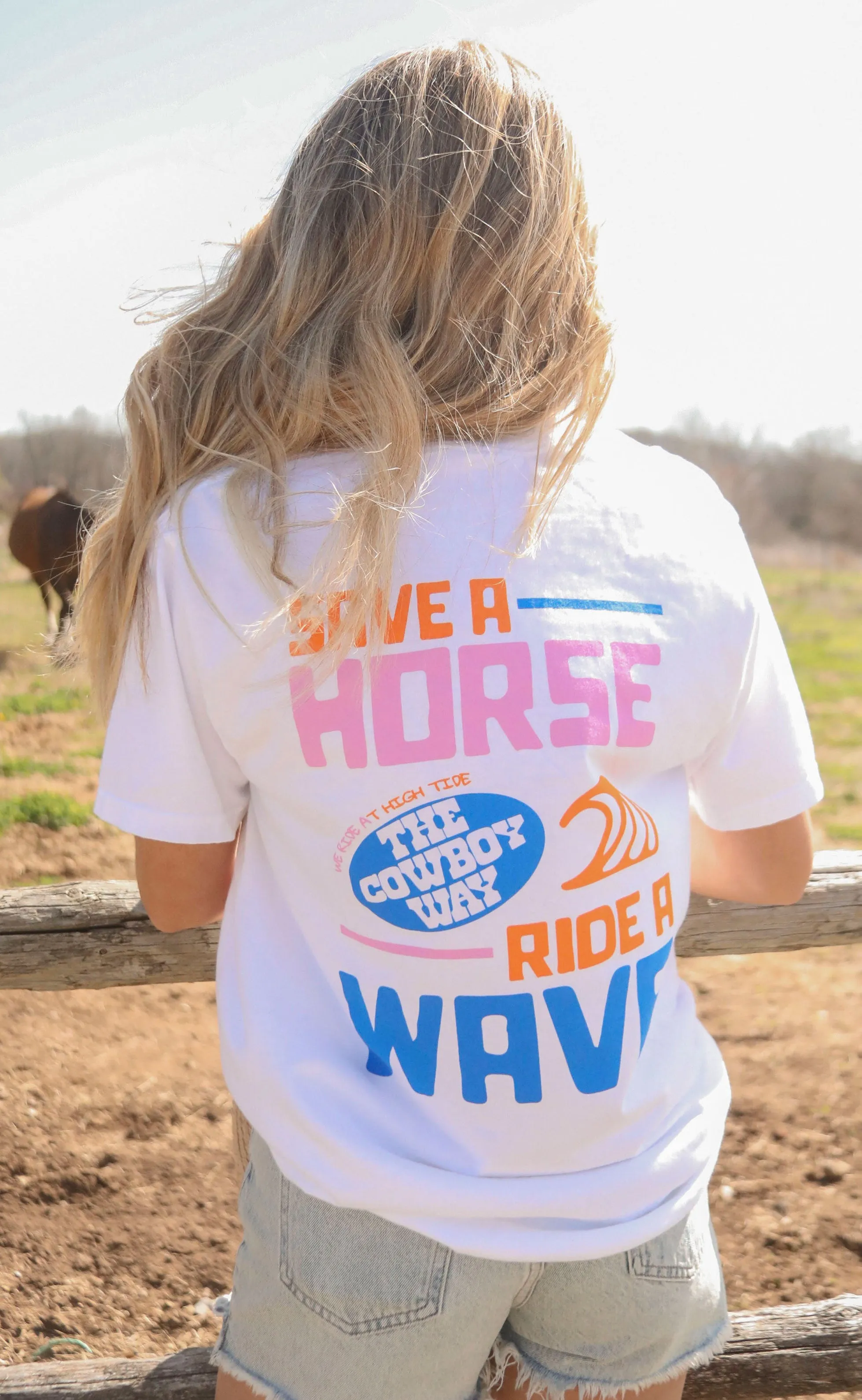 charlie southern: save a horse ride a wave t shirt sold by RIFFRAFF