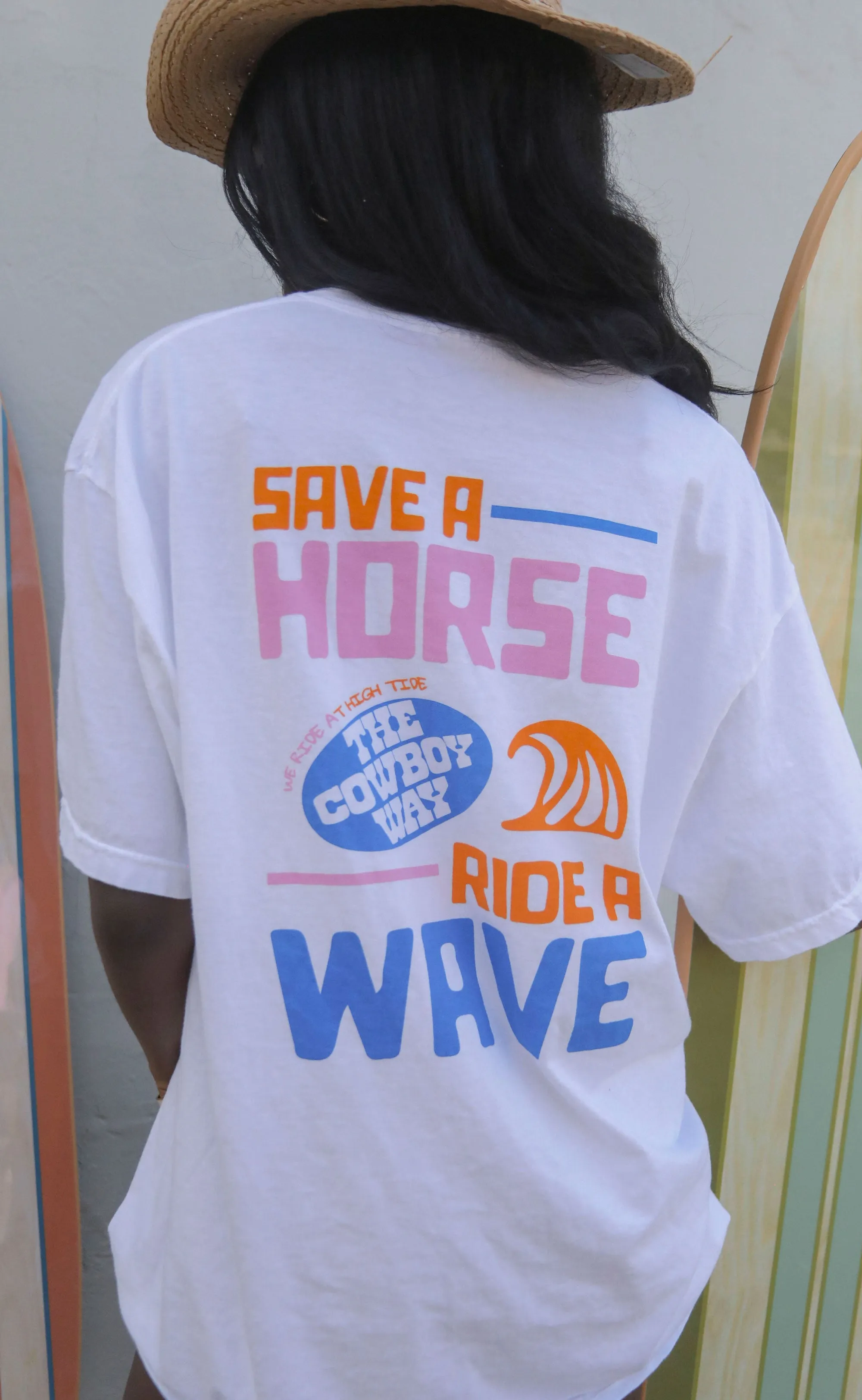 charlie southern: save a horse ride a wave t shirt sold by RIFFRAFF product image thumbnail 3
