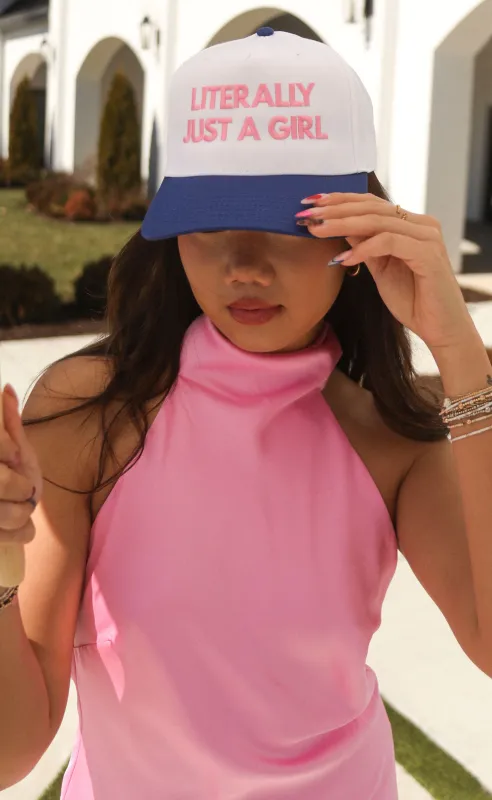 friday + saturday: just a girl trucker hat sold by RIFFRAFF