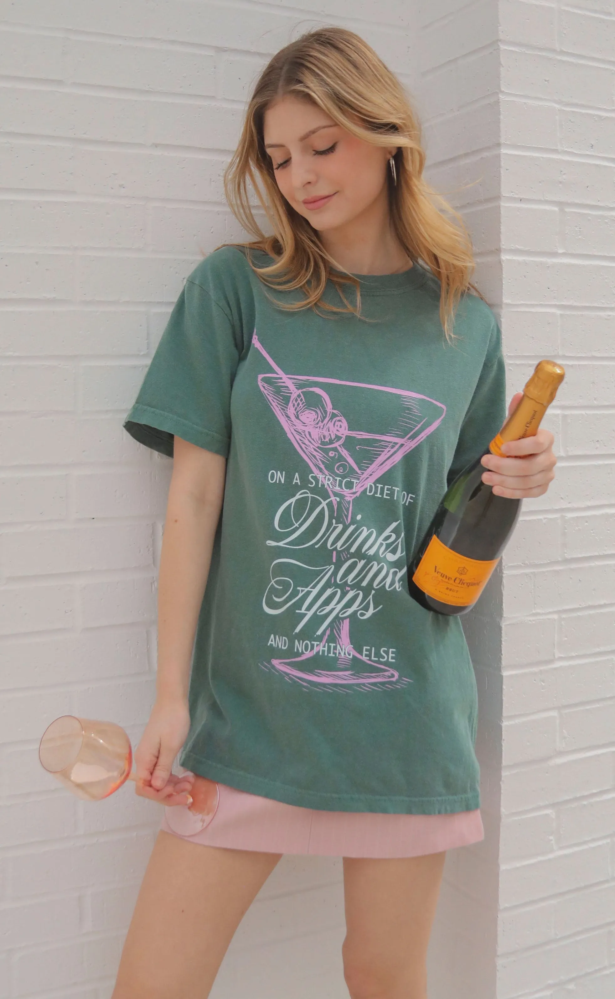 friday + saturday: drinks and apps t shirt sold by RIFFRAFF product image thumbnail 5