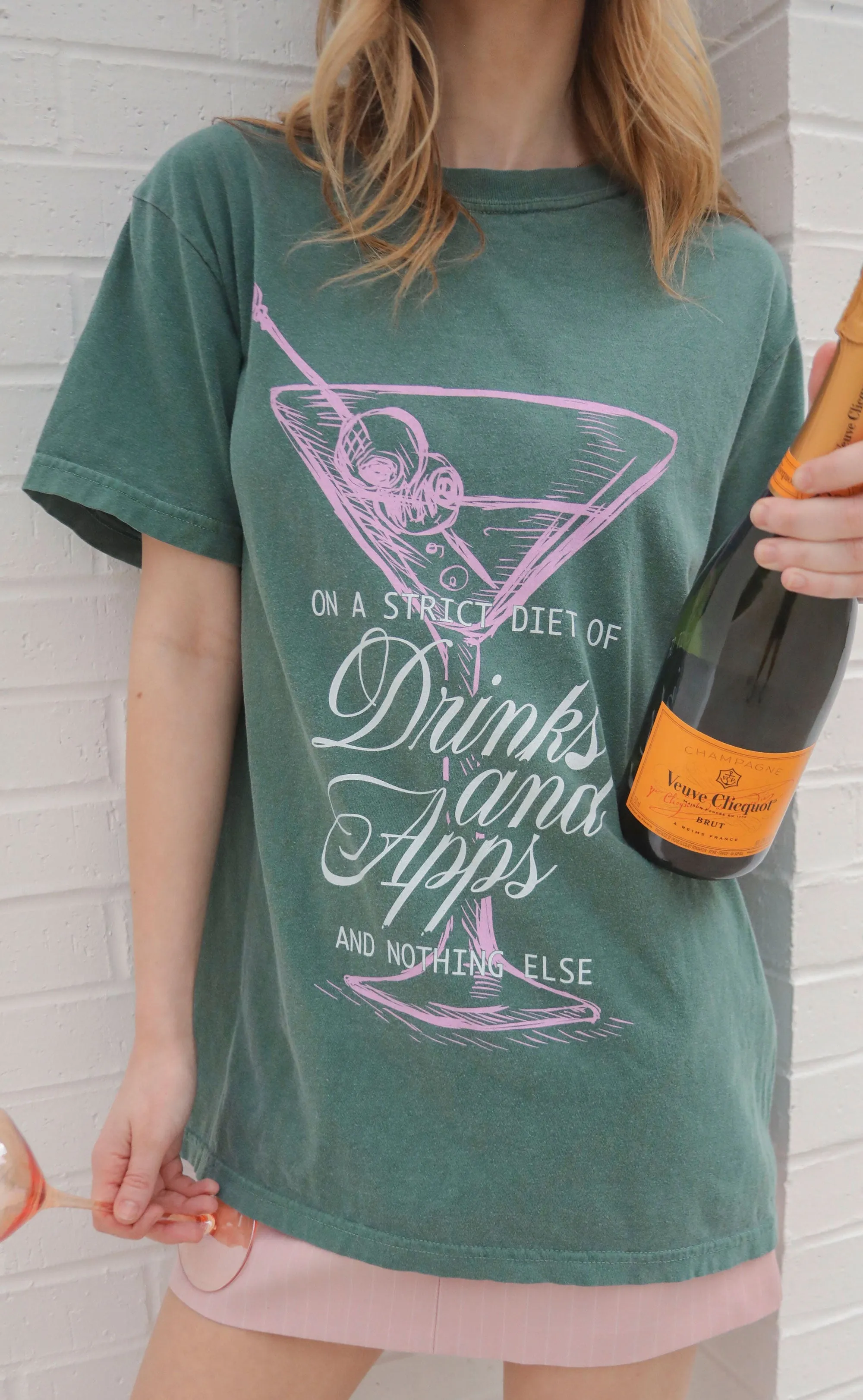 friday + saturday: drinks and apps t shirt sold by RIFFRAFF