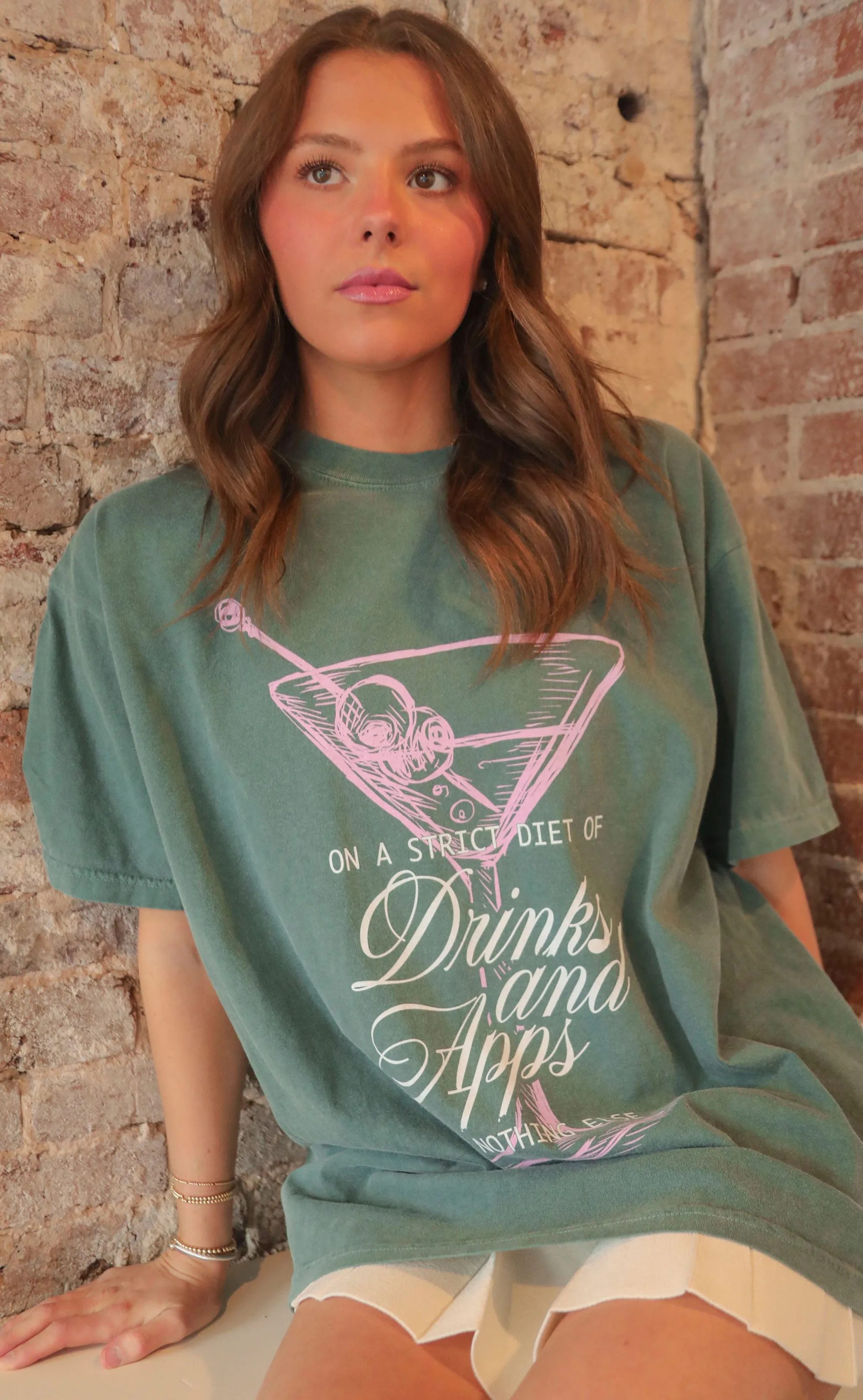 friday + saturday: drinks and apps t shirt sold by RIFFRAFF product image thumbnail 2