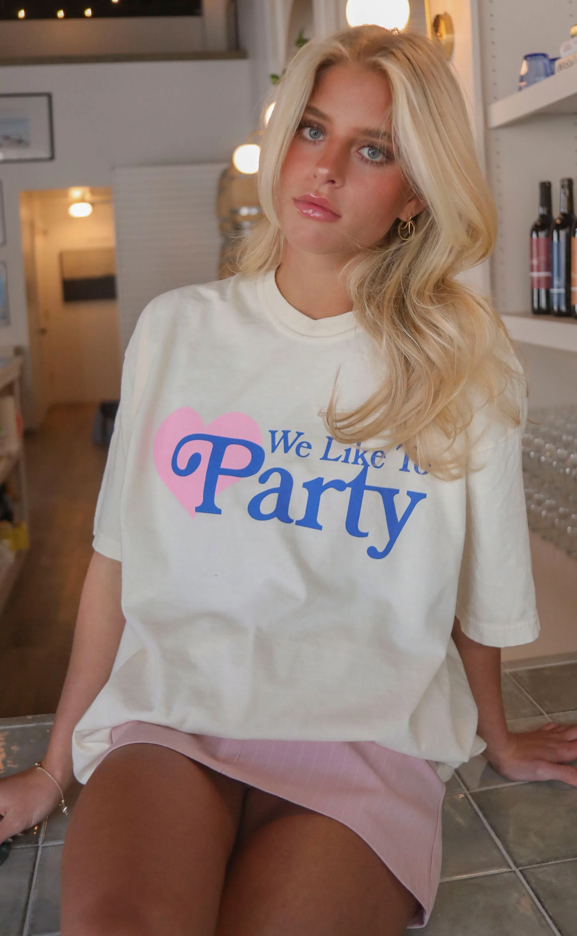 friday + saturday: we like to party heart t shirt sold by RIFFRAFF product image thumbnail 3
