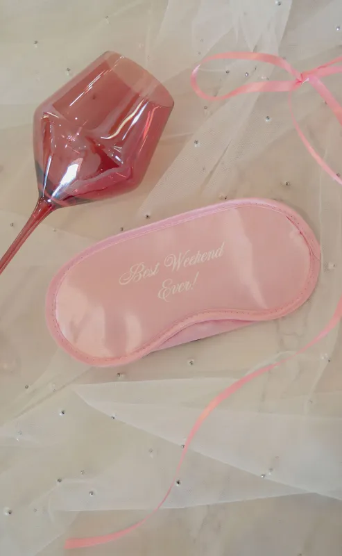 friday + saturday: best weekend ever sleep mask sold by RIFFRAFF