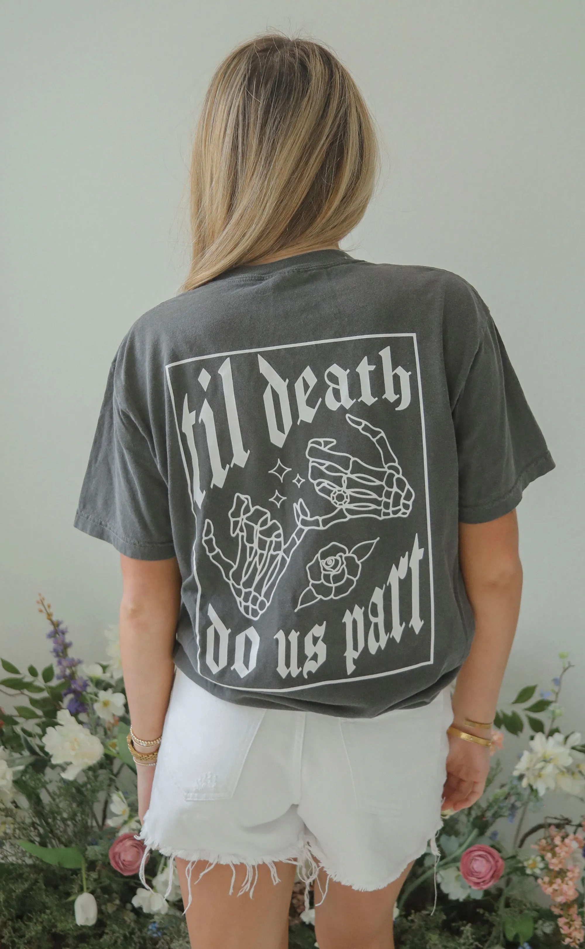 friday + saturday: til death part t shirt sold by RIFFRAFF