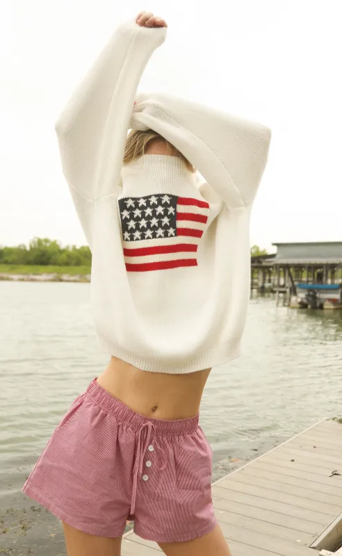 american way sweater - ivory sold by RIFFRAFF