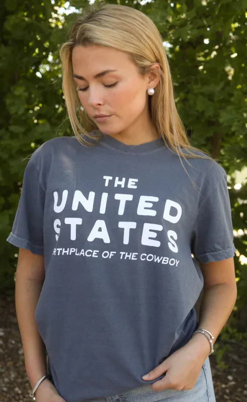 friday + saturday: birthplace of the cowboy tee sold by RIFFRAFF