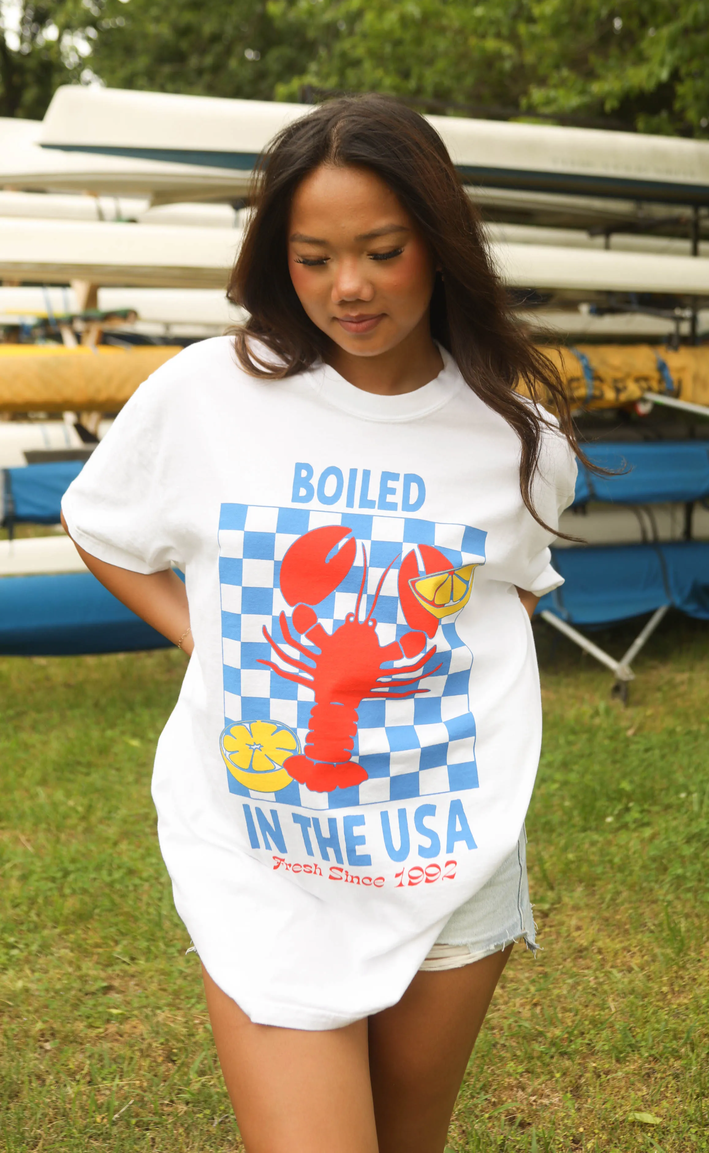 friday + saturday: boiled in the usa tee sold by RIFFRAFF
