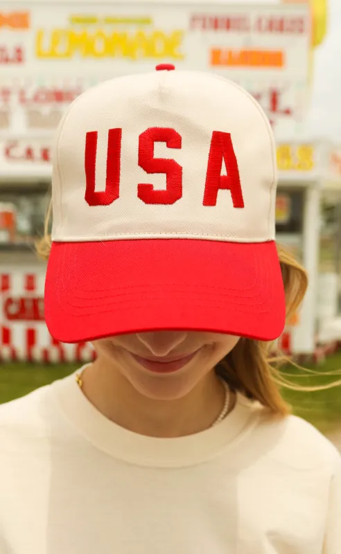 charlie southern: usa two tone trucker sold by RIFFRAFF