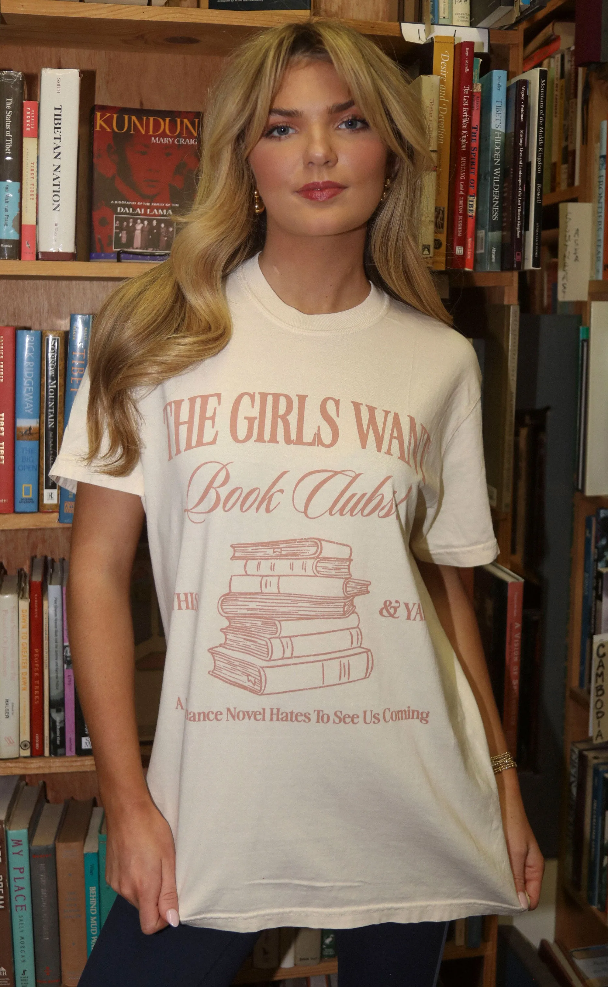 friday + saturday x jo johnson overby: girls want books t shirt sold by RIFFRAFF product image thumbnail 3