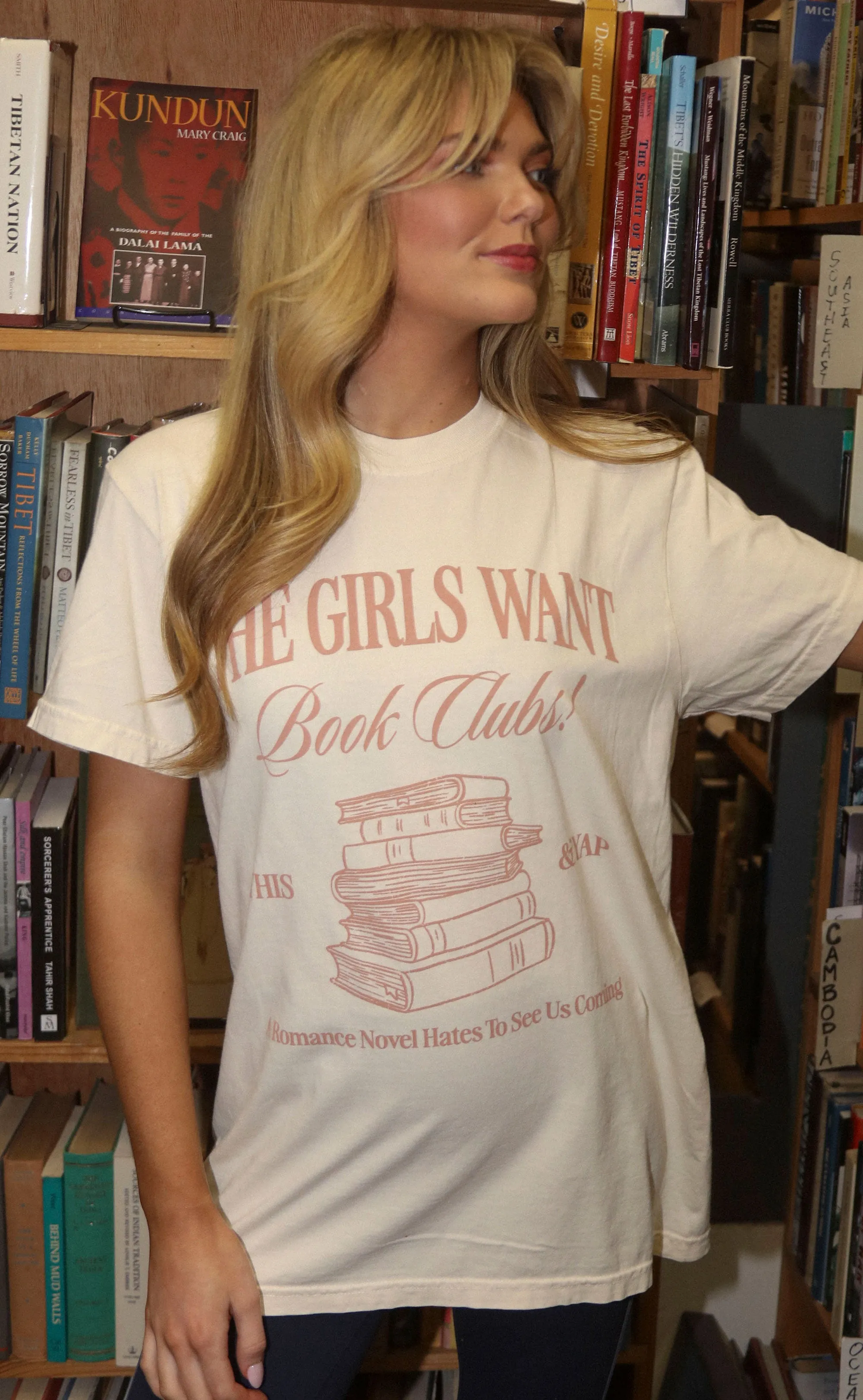 friday + saturday x jo johnson overby: girls want books t shirt sold by RIFFRAFF product image thumbnail 5