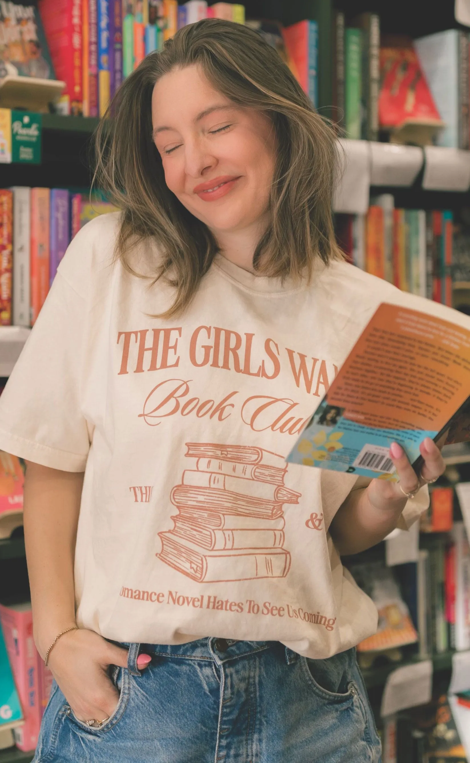 friday + saturday x jo johnson overby: girls want books t shirt sold by RIFFRAFF product image thumbnail 4