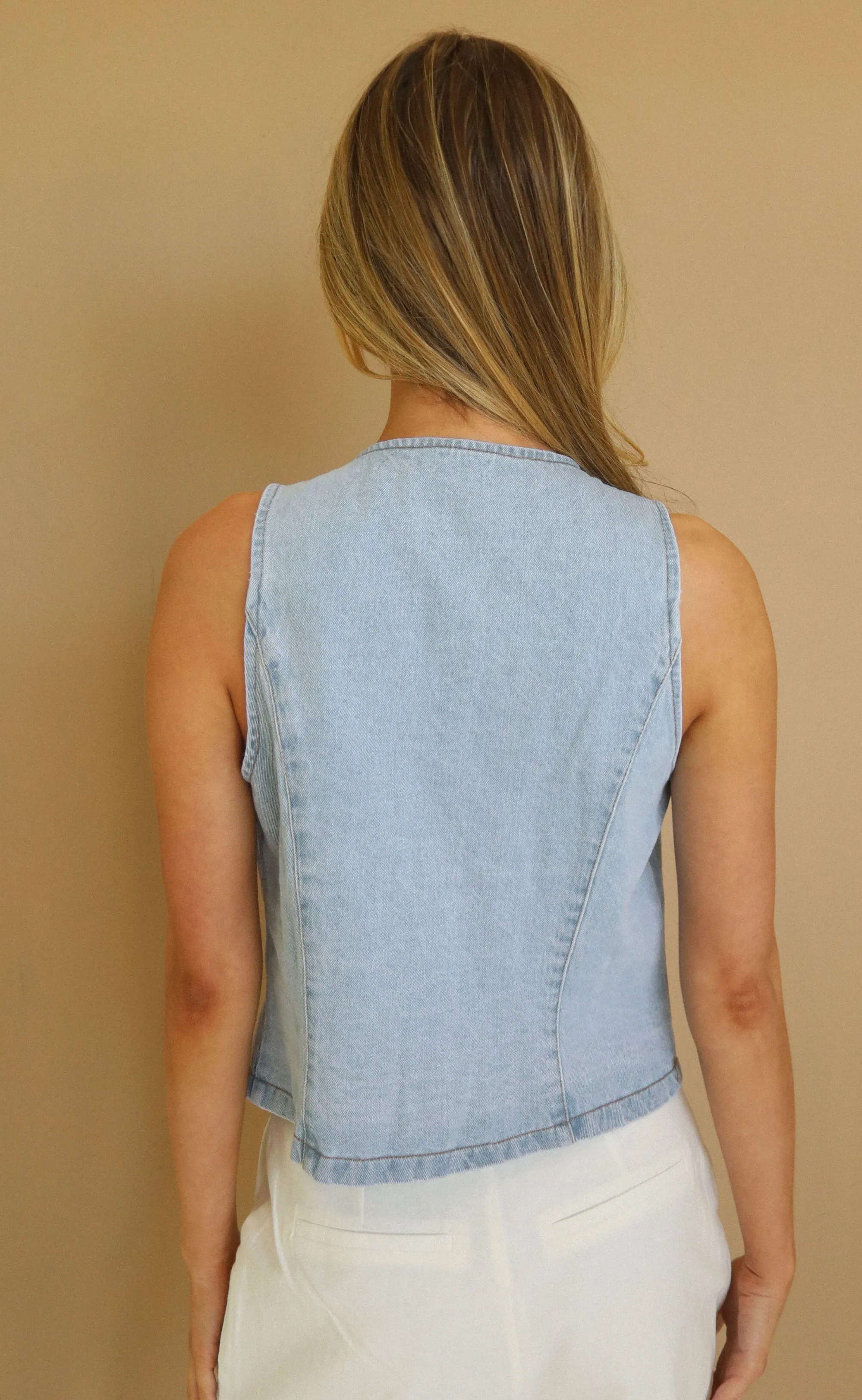 love you all over again denim top sold by RIFFRAFF product image thumbnail 4