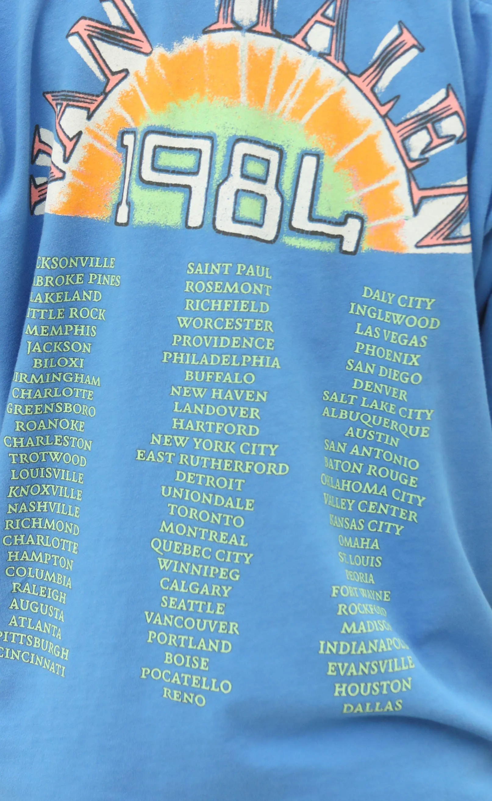 daydreamer: van halen 1984 oversized jersey sold by RIFFRAFF product image thumbnail 4