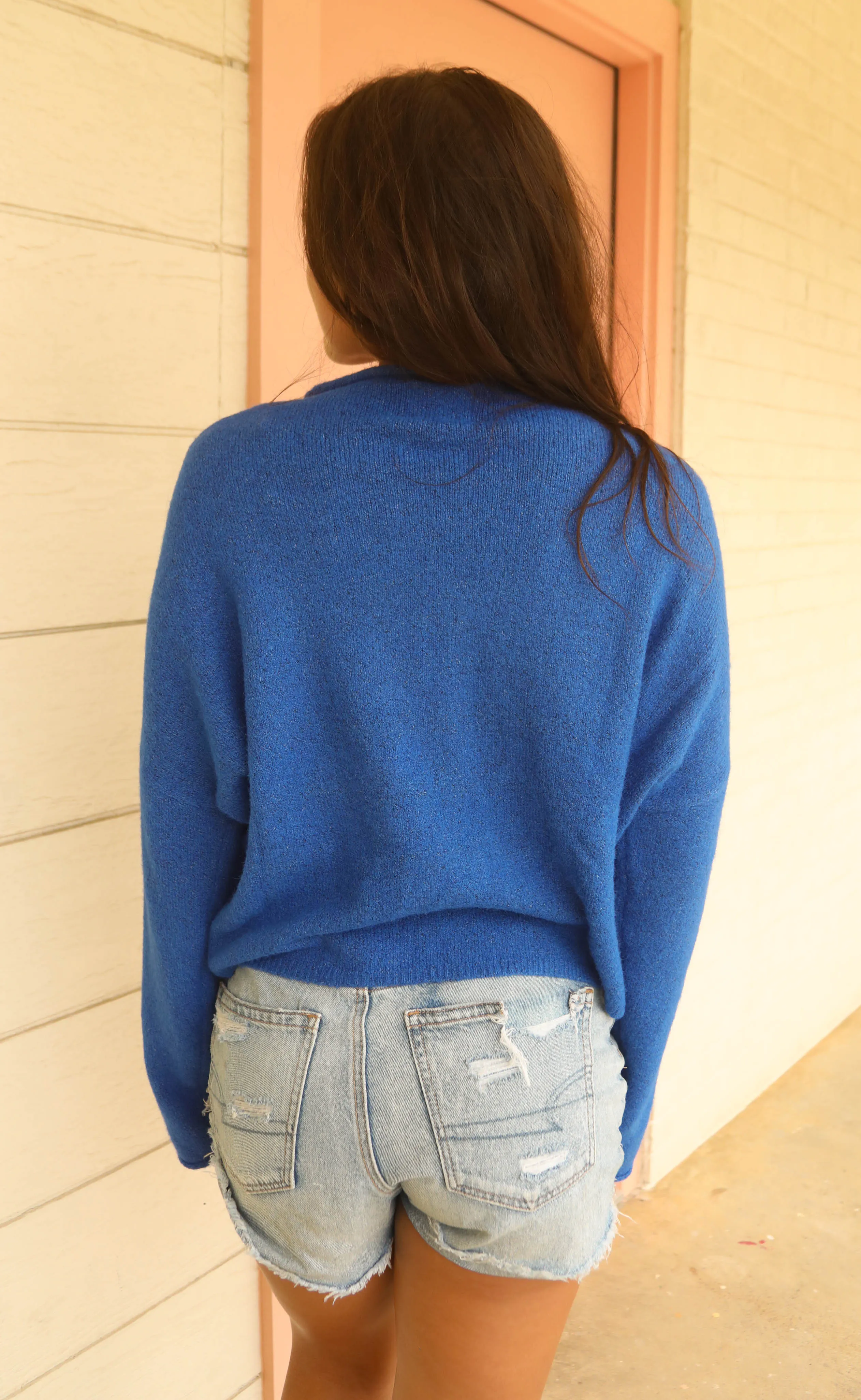 beat of your heart cardigan - royal blue sold by RIFFRAFF product image thumbnail 3