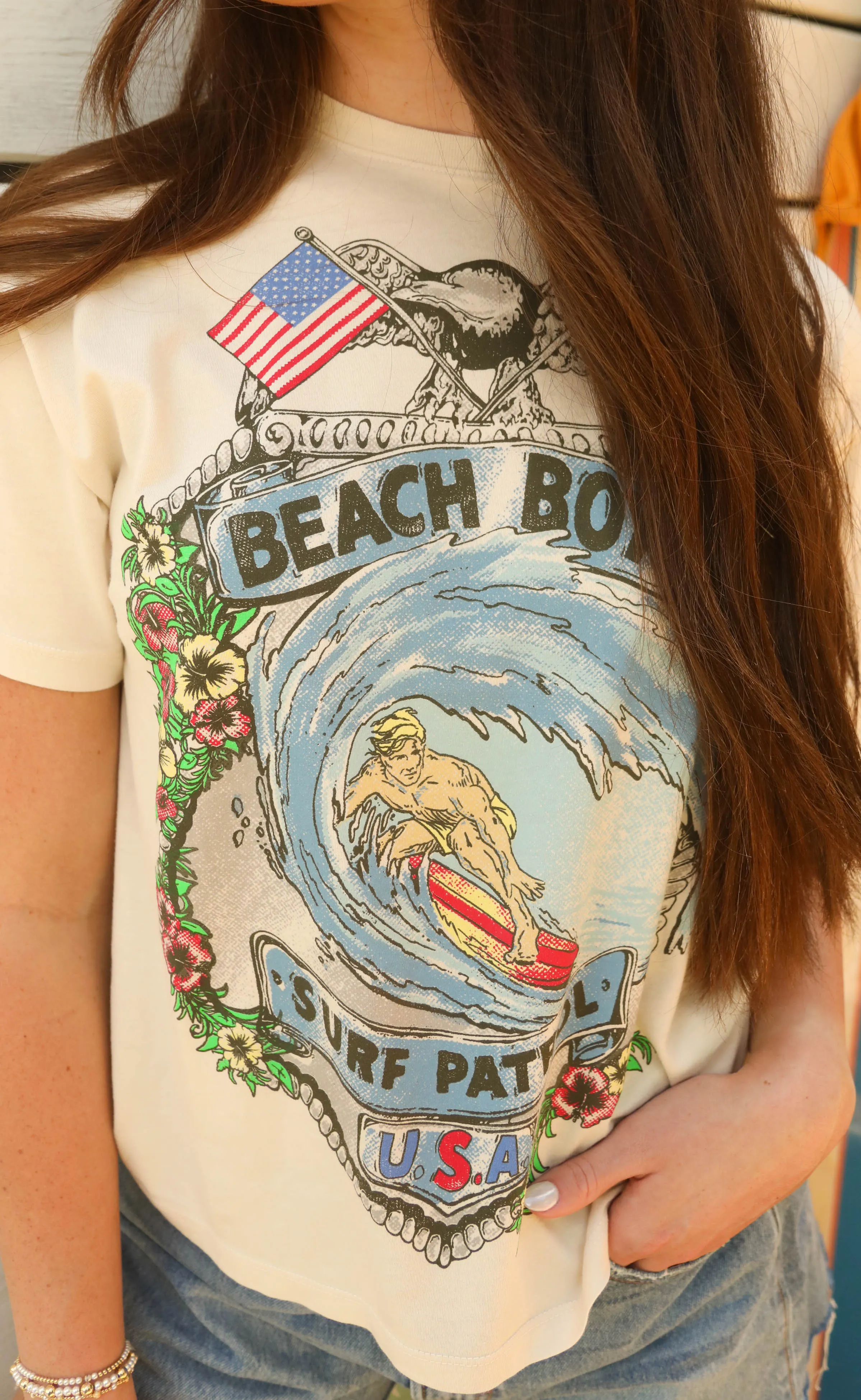 daydreamer: beach boys surf patrol boyfriend tee sold by RIFFRAFF product image thumbnail 2
