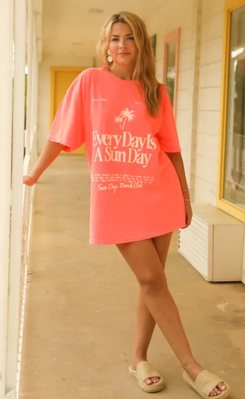 friday + saturday: everyday is a sunday t shirt sold by RIFFRAFF