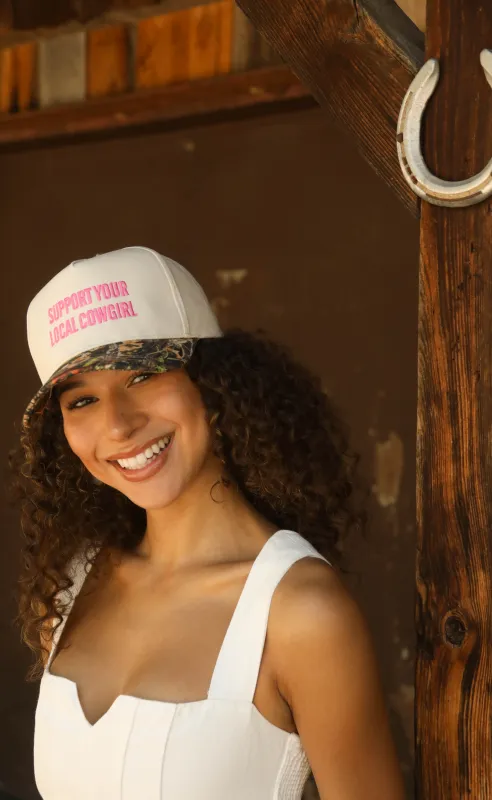 charlie southern: support your local cowgirls trucker hat made by RIFFRAFF