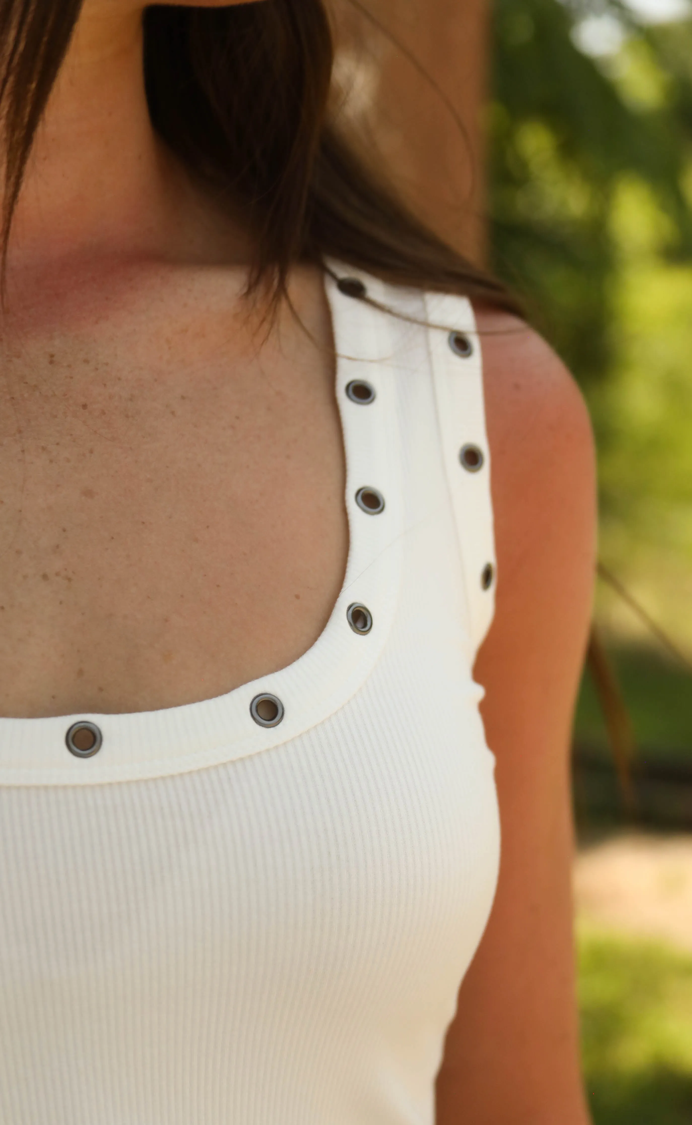 got me wondering eyelet knit tank sold by RIFFRAFF product image thumbnail 3