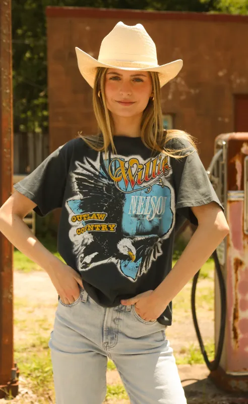 daydreamer: willie nelson outlaw country boyfriend tee sold by RIFFRAFF