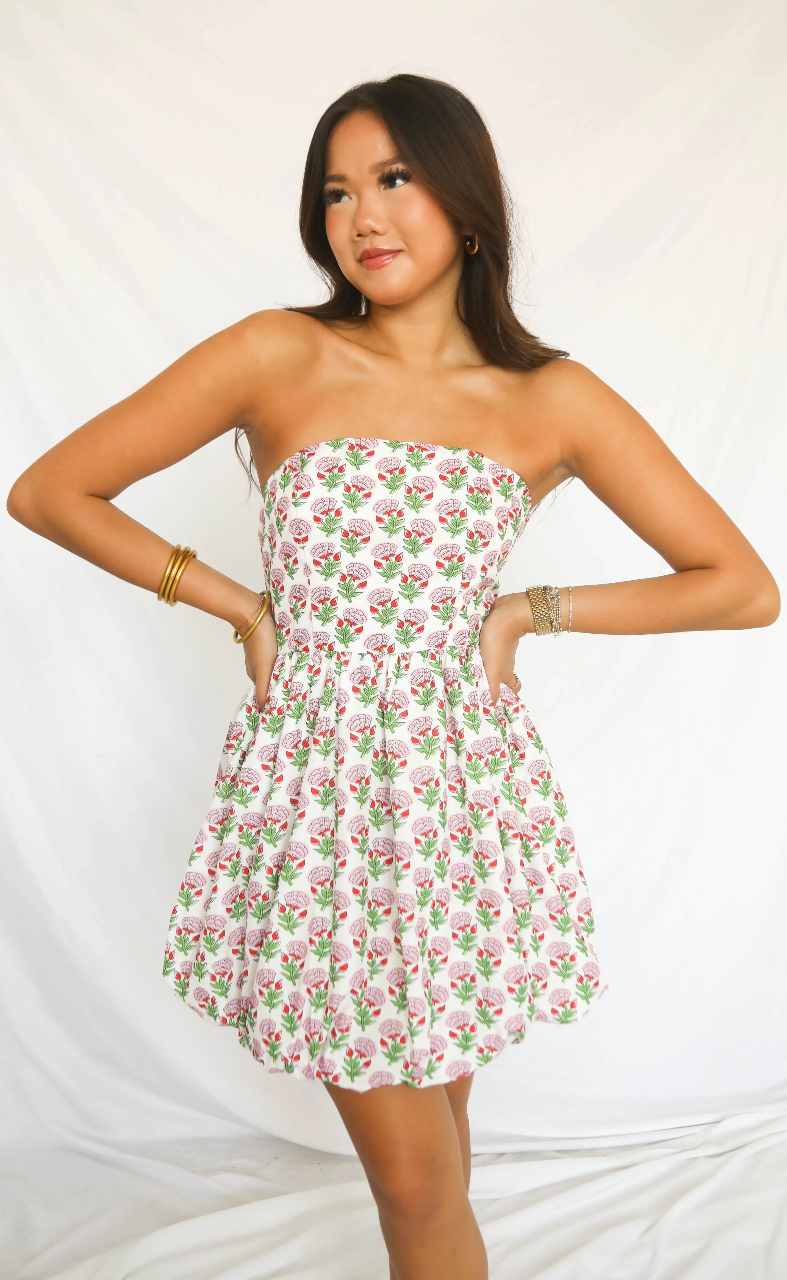 bubblegum blossom mini dress sold by RIFFRAFF