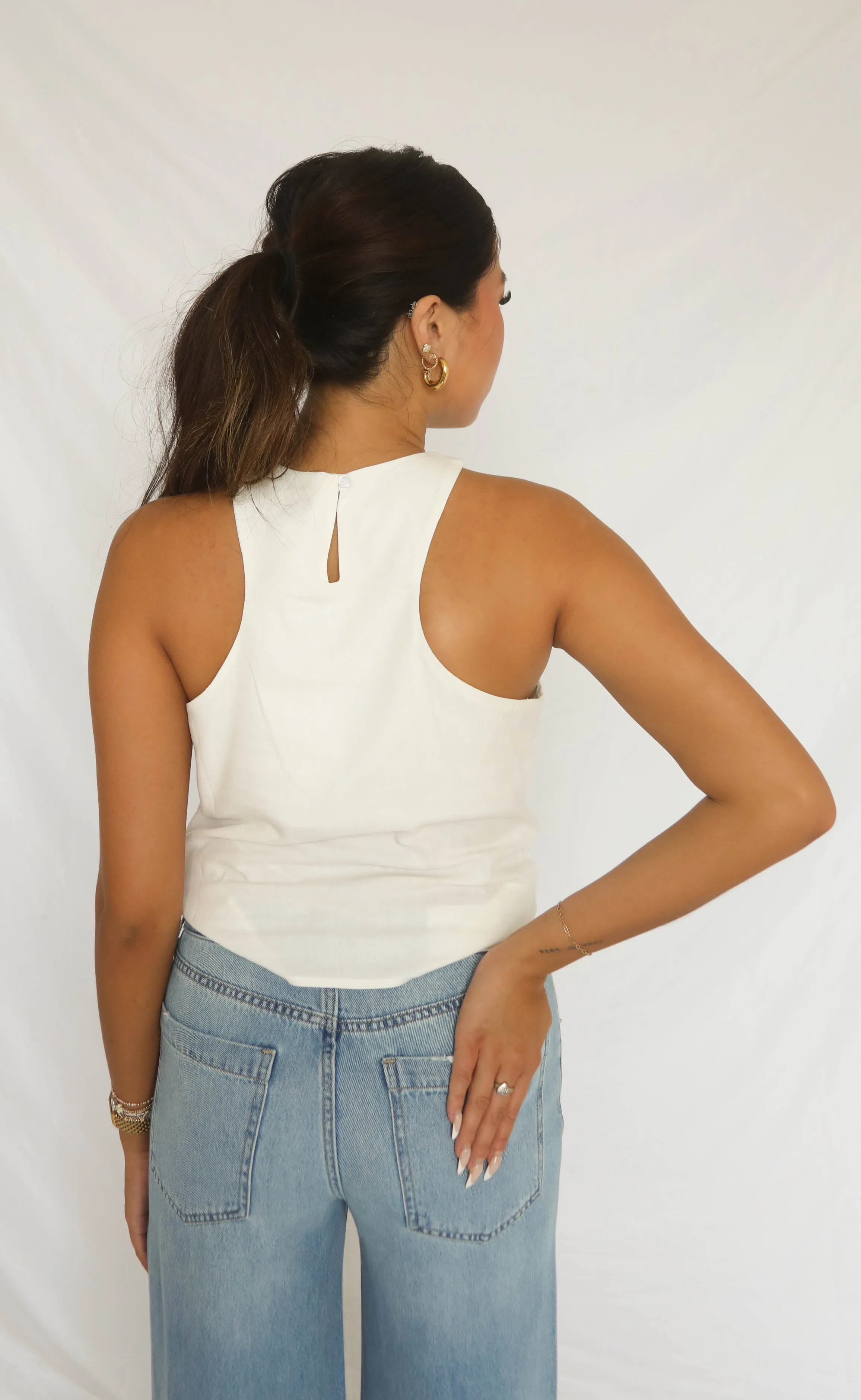buckle and grace halter top - white sold by RIFFRAFF product image thumbnail 3
