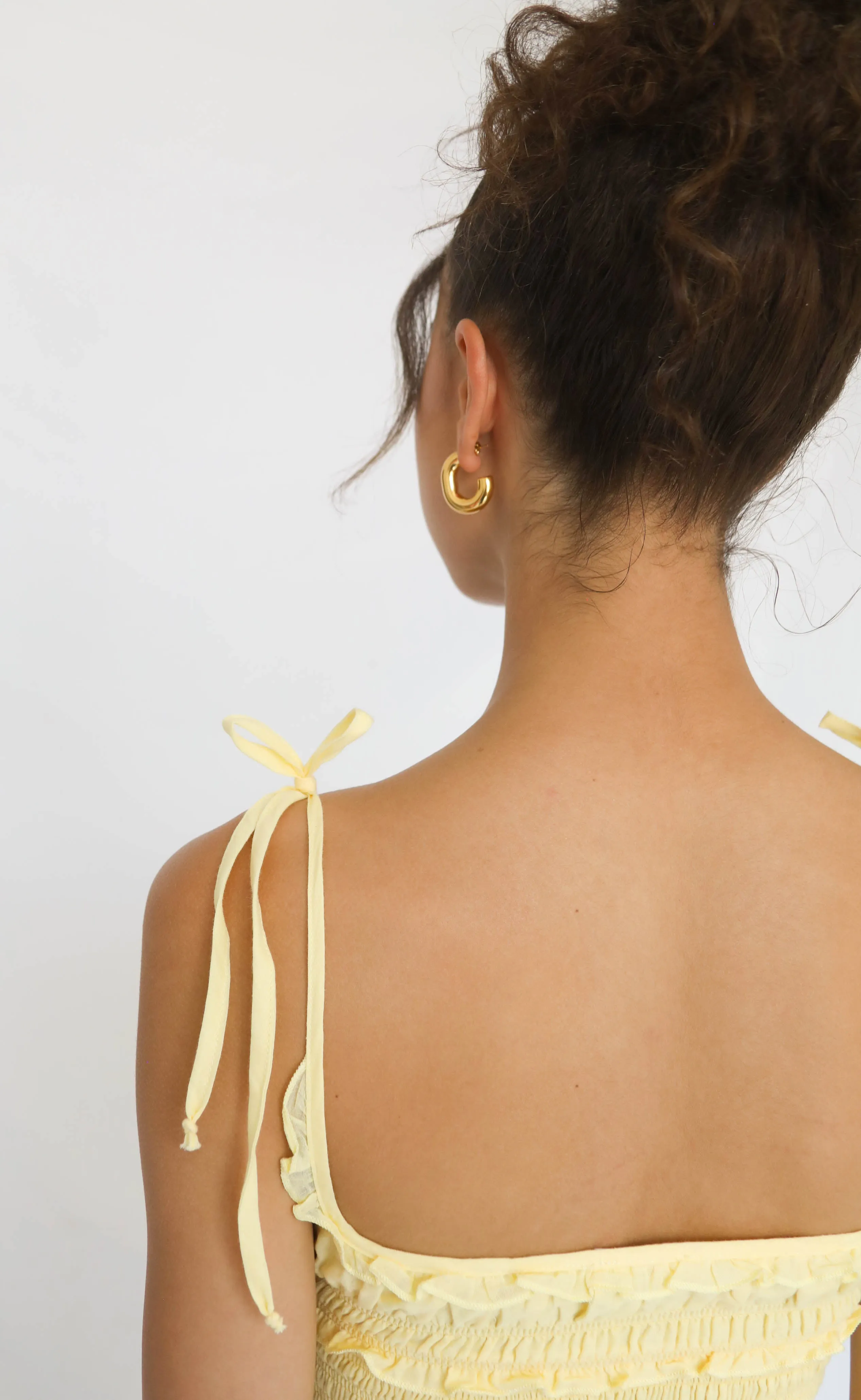 lemon drop ruffle mini dress sold by RIFFRAFF product image thumbnail 3