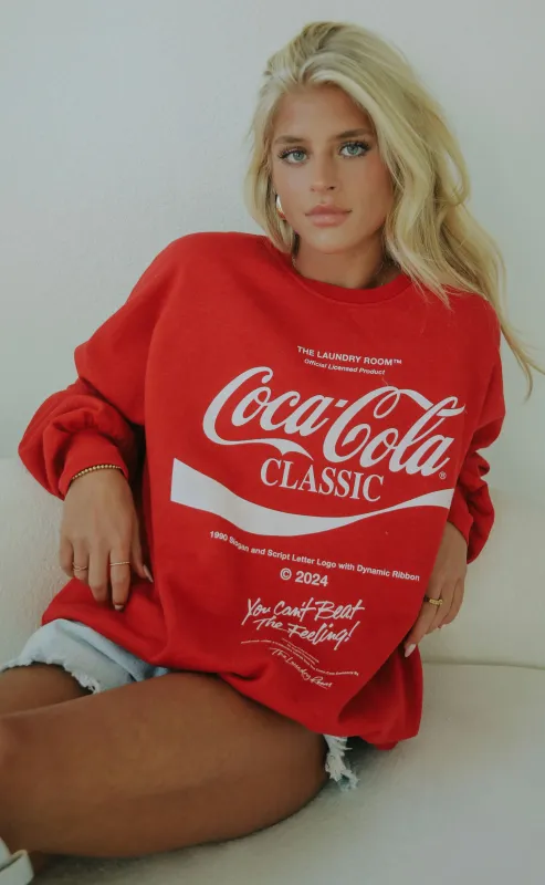 laundry room: coca cola sweatshirt sold by RIFFRAFF