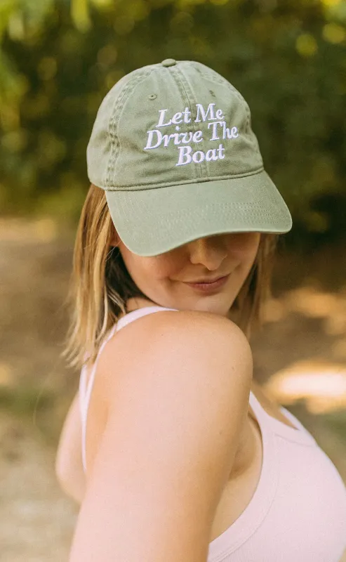 jo johnson: let me drive the boat hat sold by RIFFRAFF