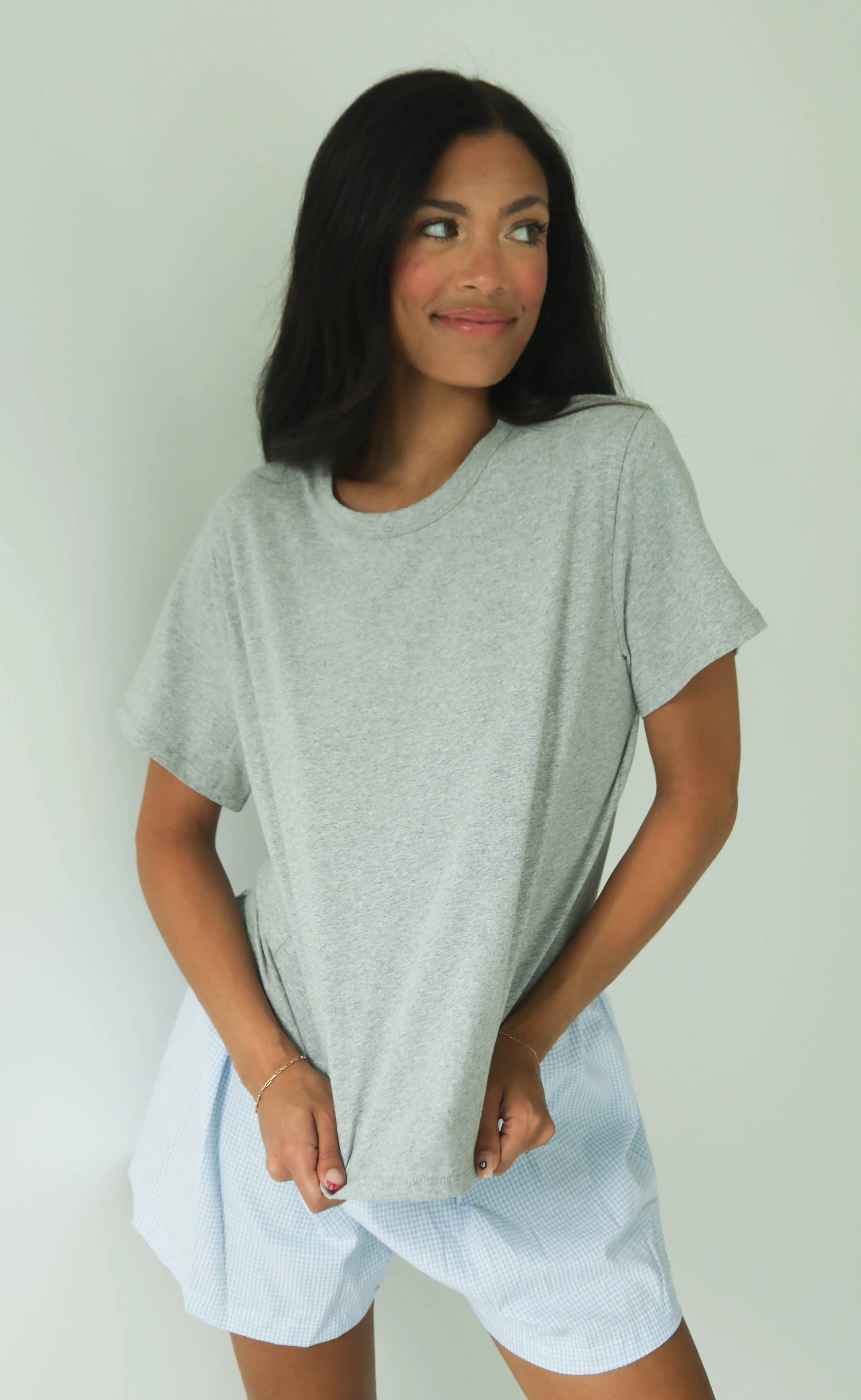 core basic tee - heather grey sold by RIFFRAFF product image thumbnail 2