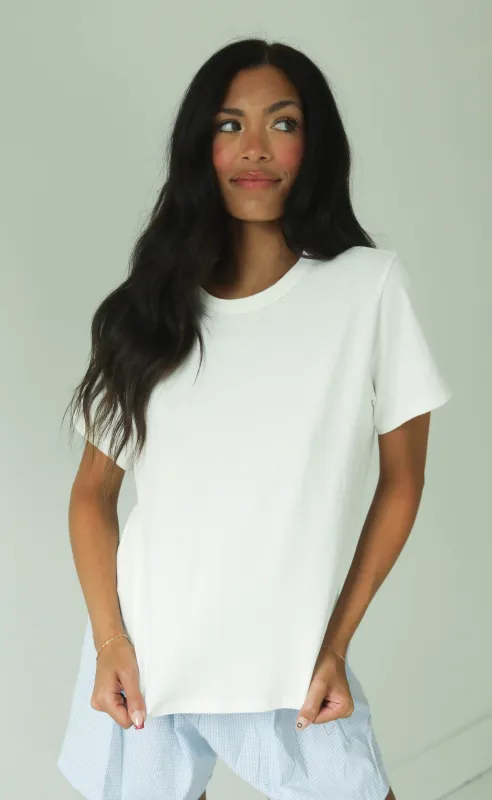 core basic tee - ivory sold by RIFFRAFF