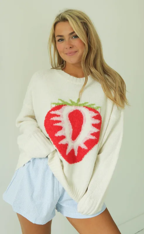 strawberry fields sweater sold by RIFFRAFF