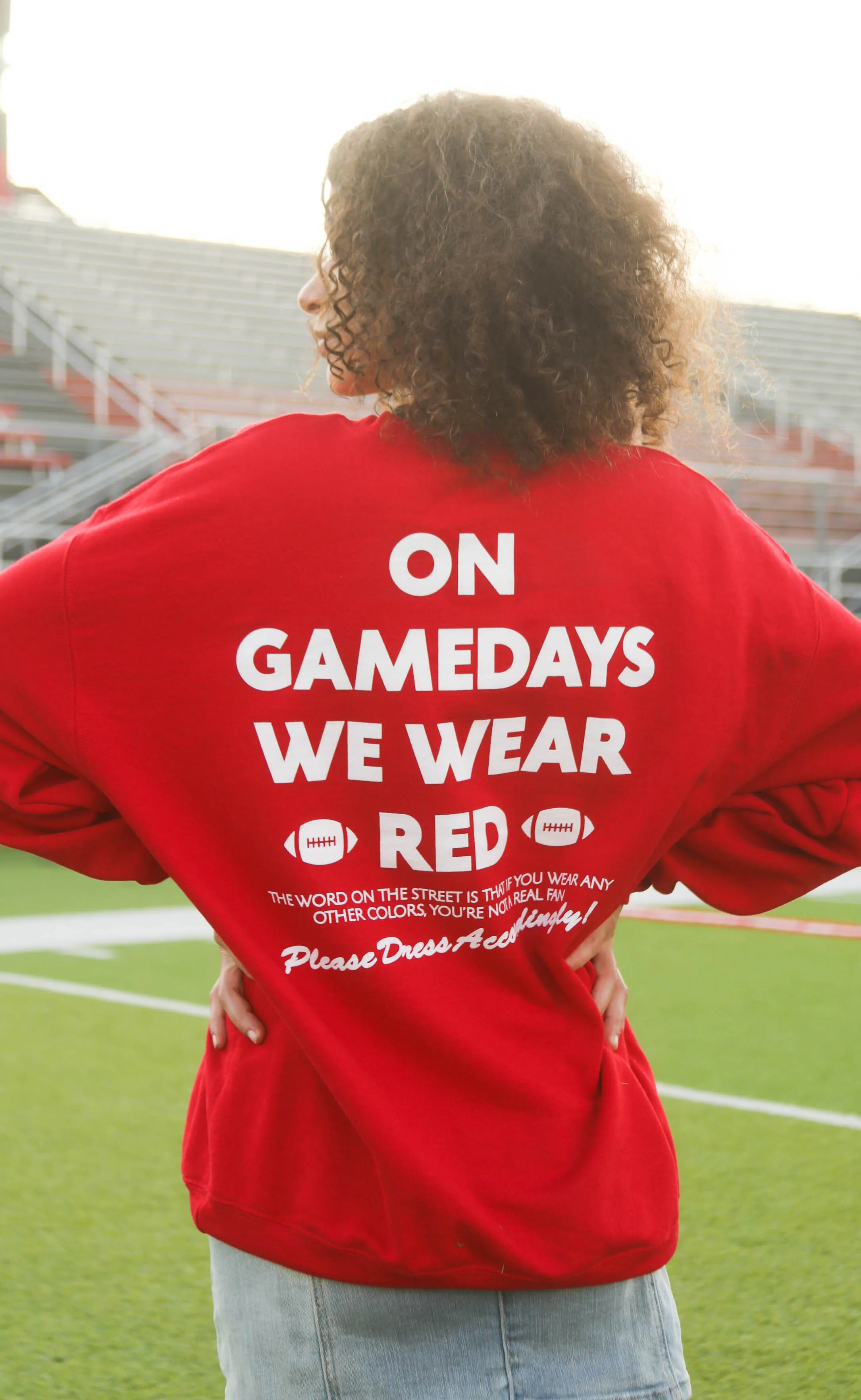 charlie southern: gamedays we wear red sweatshirt sold by RIFFRAFF product image thumbnail 3