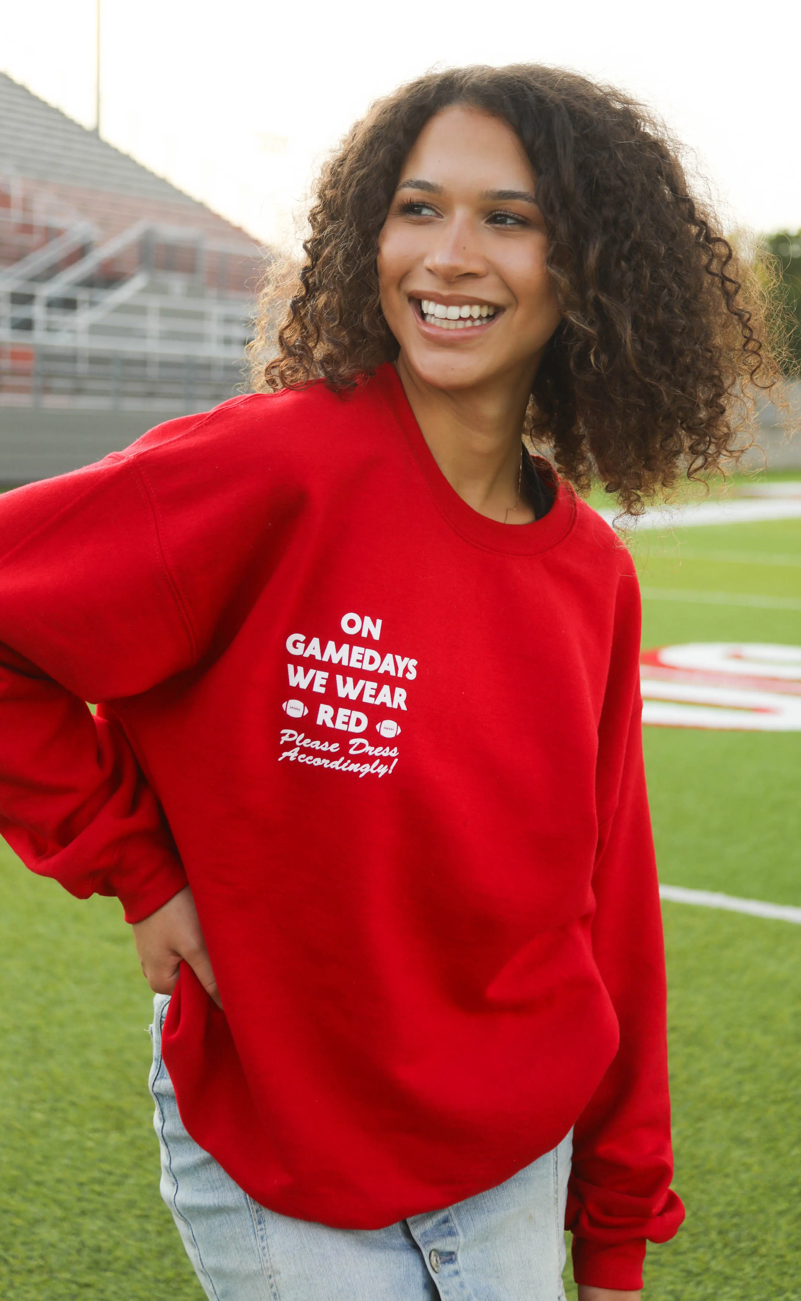 charlie southern: gamedays we wear red sweatshirt sold by RIFFRAFF product image thumbnail 2