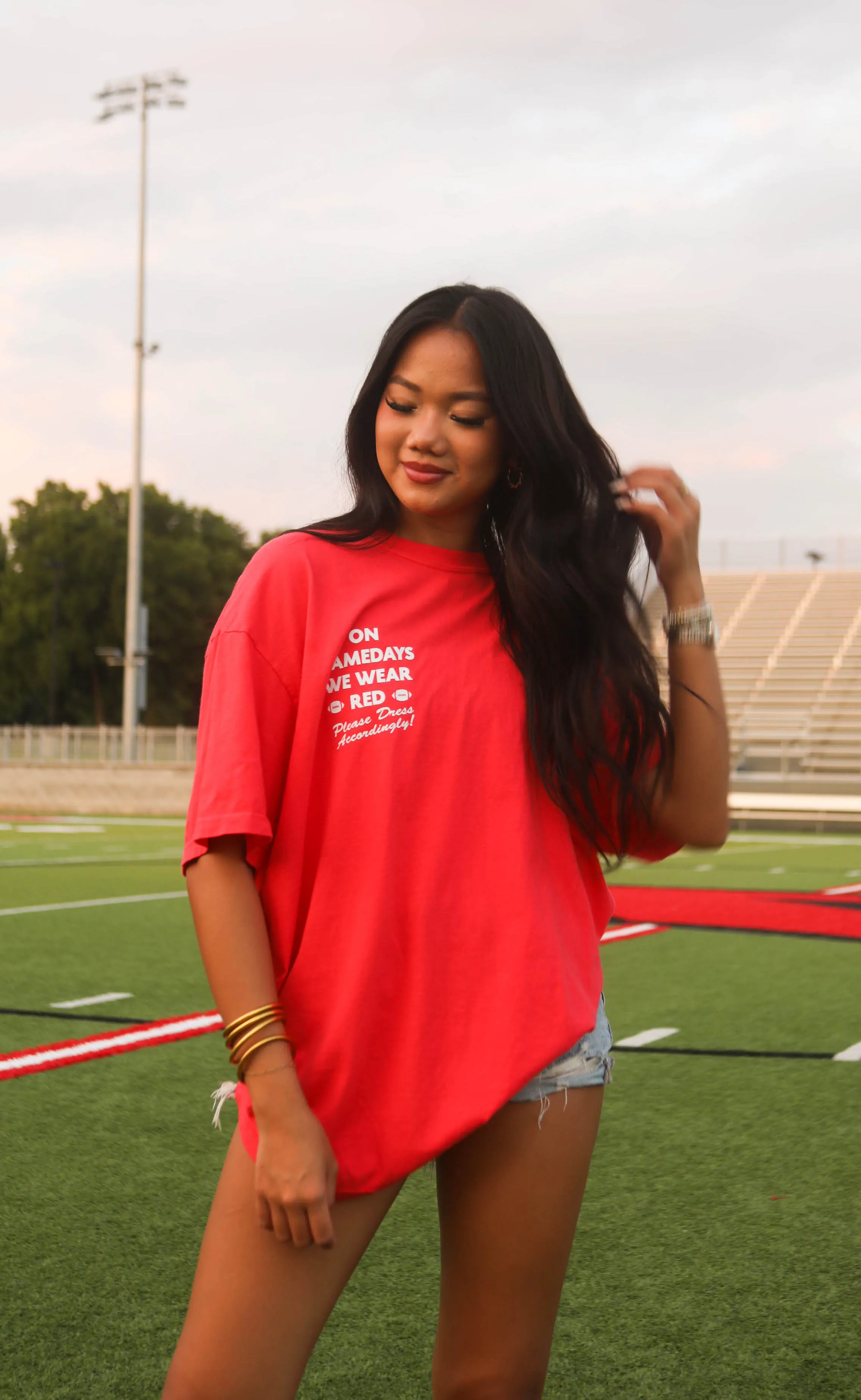 charlie southern: gamedays we wear red tee sold by RIFFRAFF product image thumbnail 2