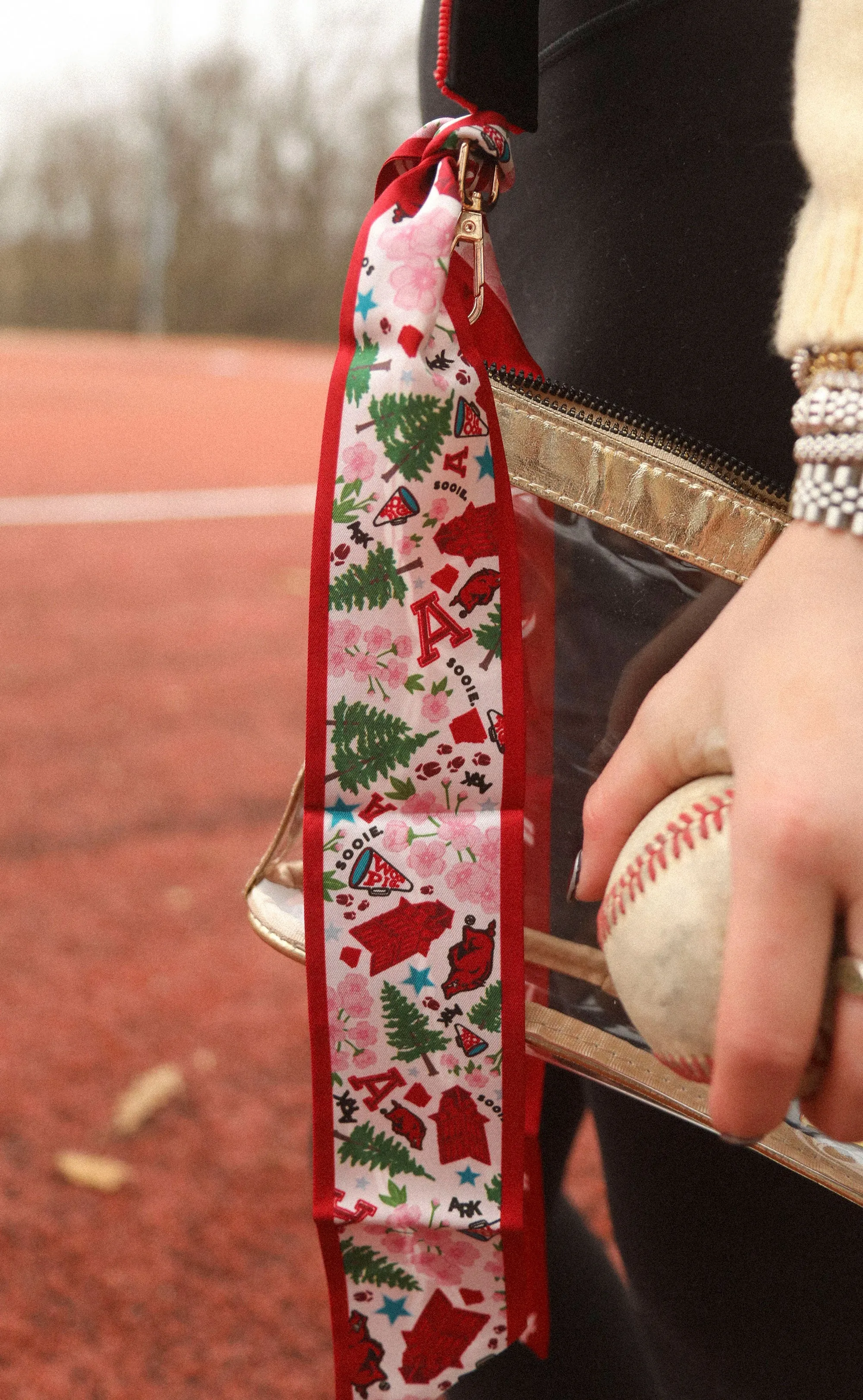 arkansas razorbacks twilly scarf sold by RIFFRAFF product image thumbnail 2