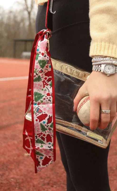 arkansas razorbacks twilly scarf sold by RIFFRAFF