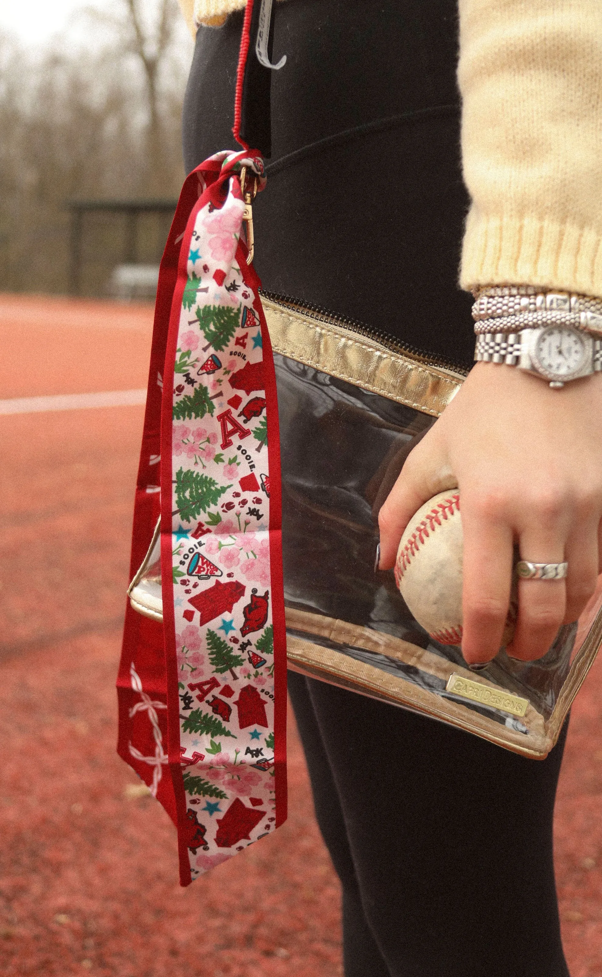 arkansas razorbacks twilly scarf sold by RIFFRAFF