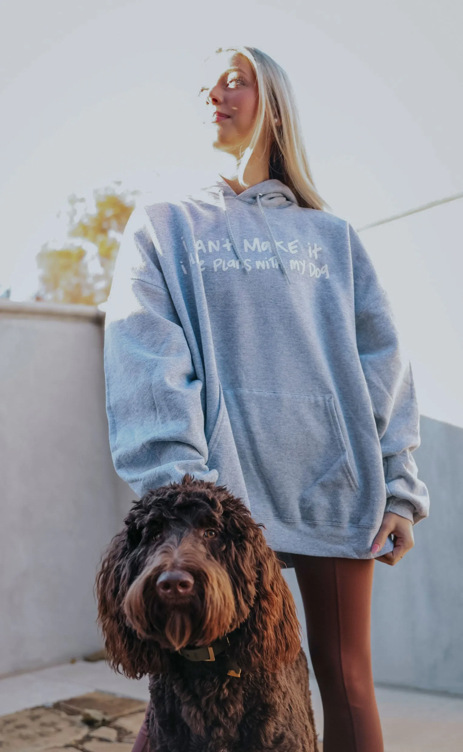friday + saturday: hang out with my dog hoodie sold by RIFFRAFF product image thumbnail 3