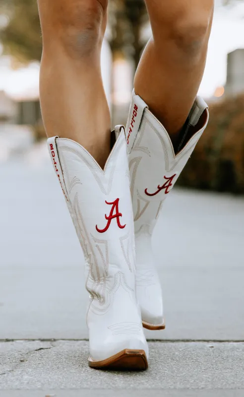alabama crimson tide leather gameday boots sold by RIFFRAFF