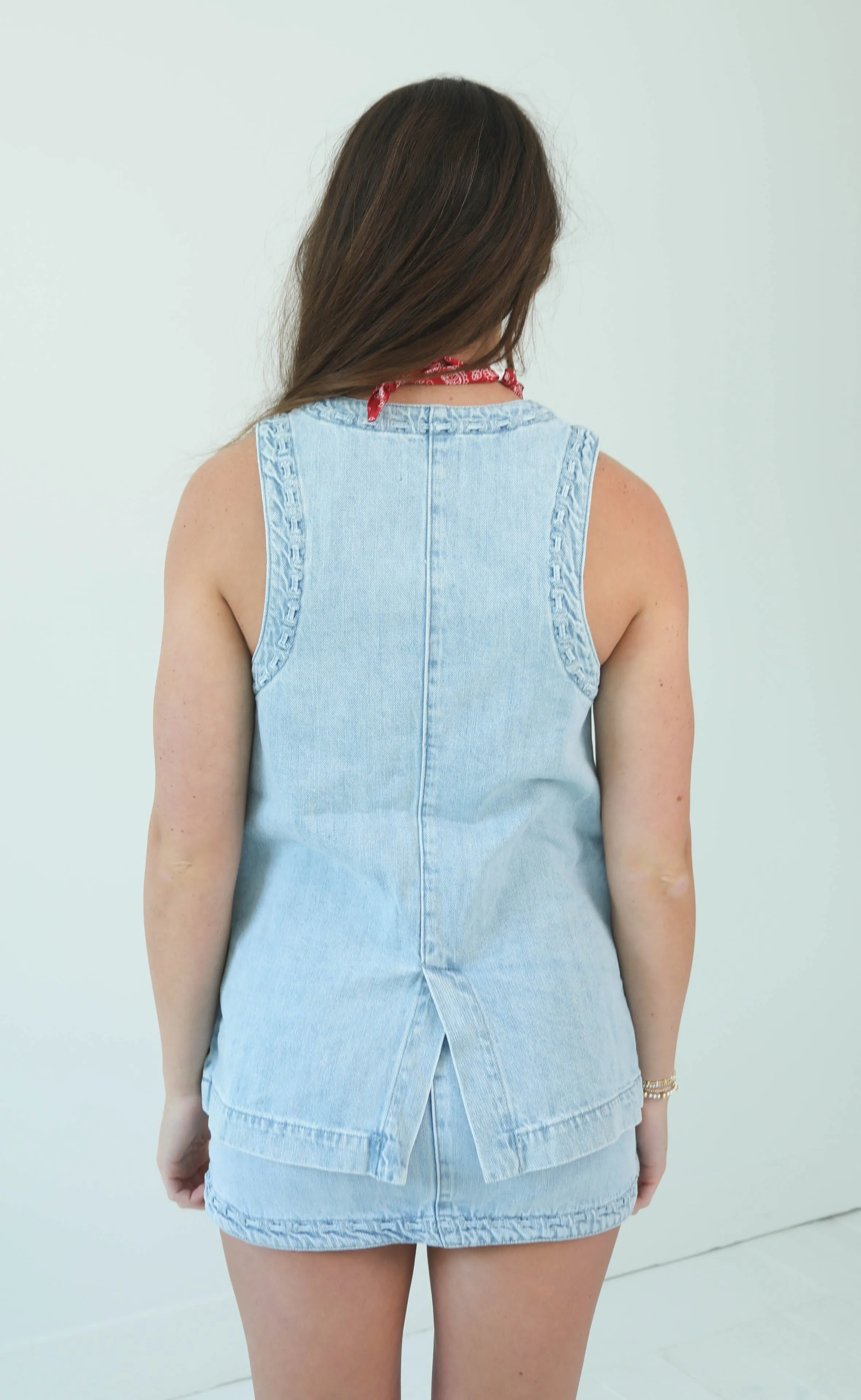 show me your mumu: wyatt vest - twister blue sold by RIFFRAFF product image thumbnail 4