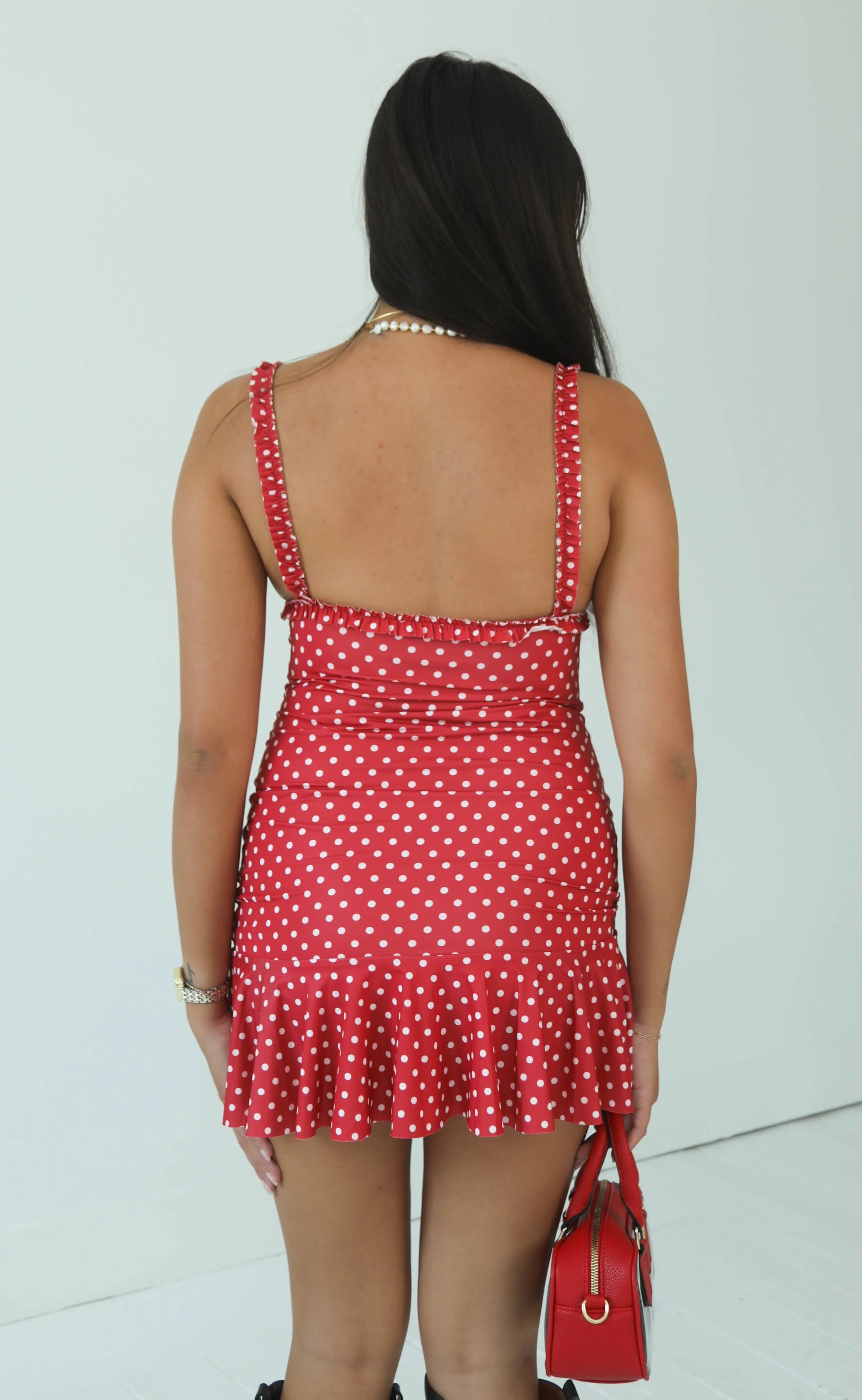 running in circles polka dot mini dress sold by RIFFRAFF product image thumbnail 3
