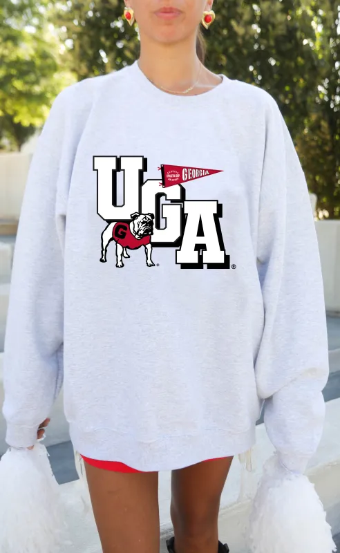 charlie southern: ga pennant sweatshirt sold by RIFFRAFF