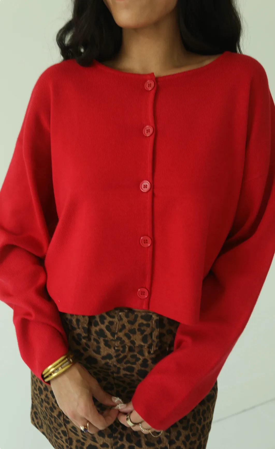 caught my eye sweater cardigan - red sold by RIFFRAFF product image thumbnail 2